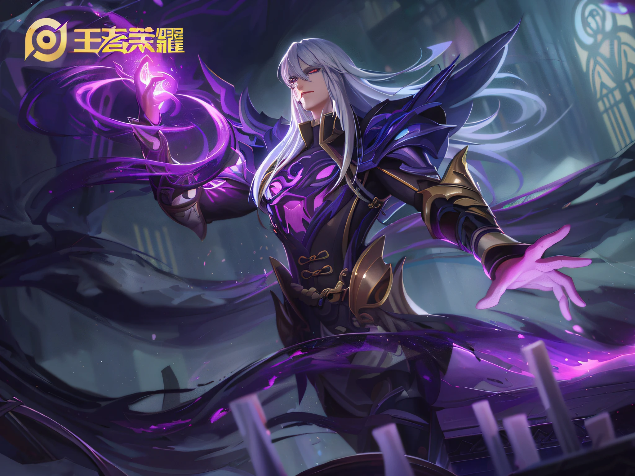 a close up of a person holding a purple light, by Yang J, heise jinyao, li zixin, by Qu Leilei, yun ling, g liulian art style, yang qi, xianxia hero, kda, inspired by Shen Zhou, inspired by Huang Shen, full body xianxia, jinyiwei