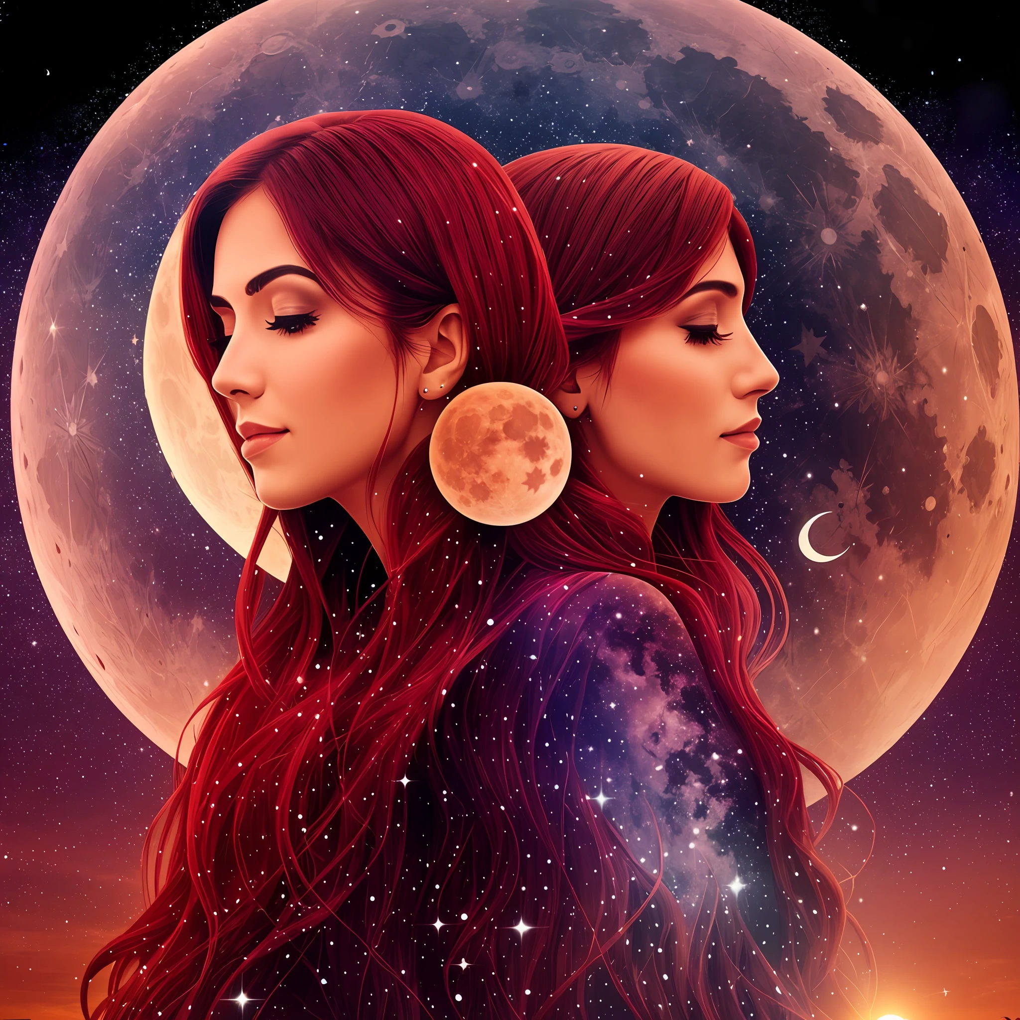 Create for me a red moon, with the sky full of stars --auto --s2