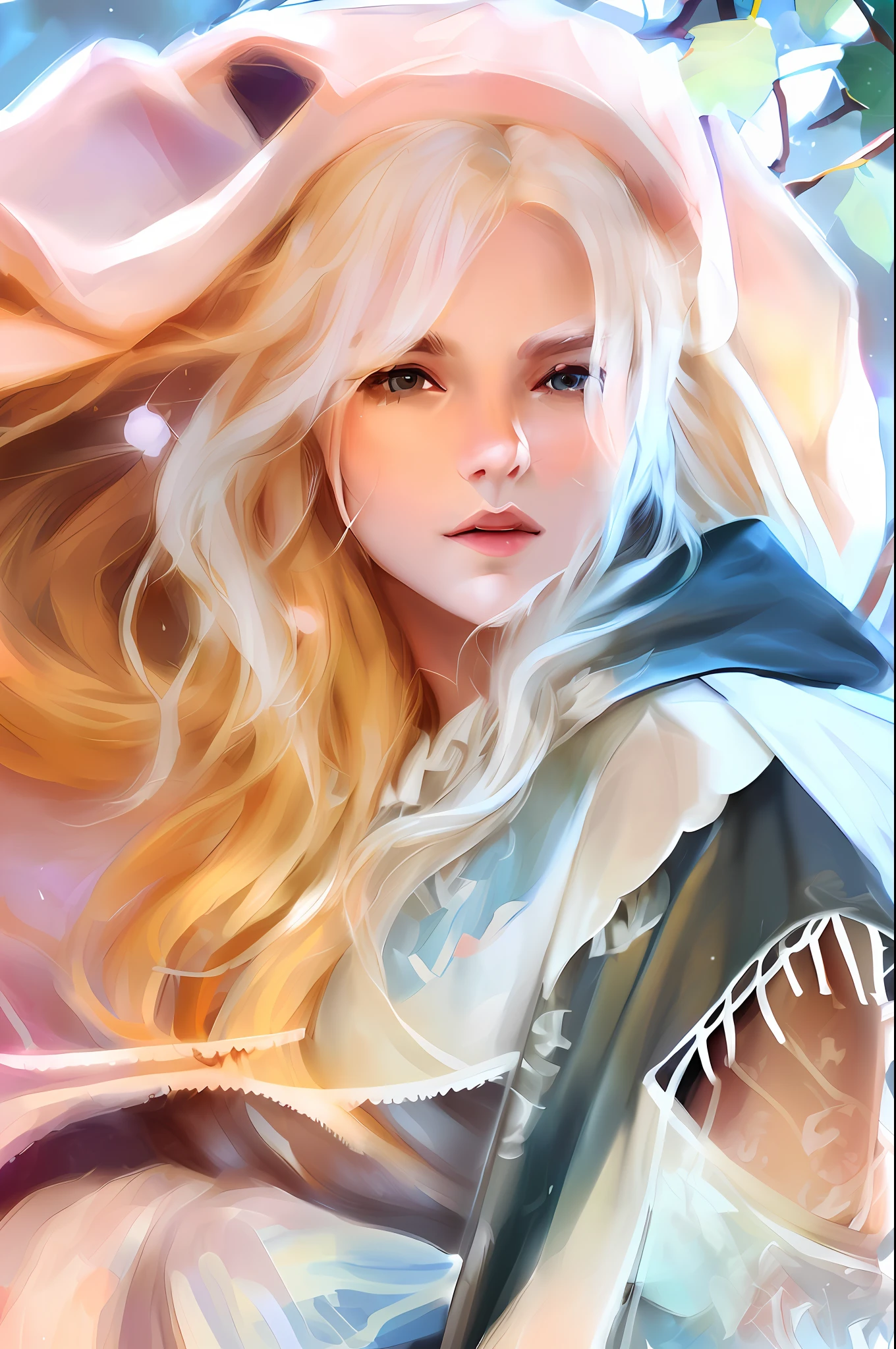 blond haired girl with a hood and cape holding a sword, artgerm. anime illustration, beautiful character painting, artwork in the style of guweiz, gorgeous digital painting, rossdraws digital painting, artgerm. high detail, rossdraws 1. 0, beautiful fantasy art portrait, a beautiful artwork illustration, beautiful digital artwork, style artgerm