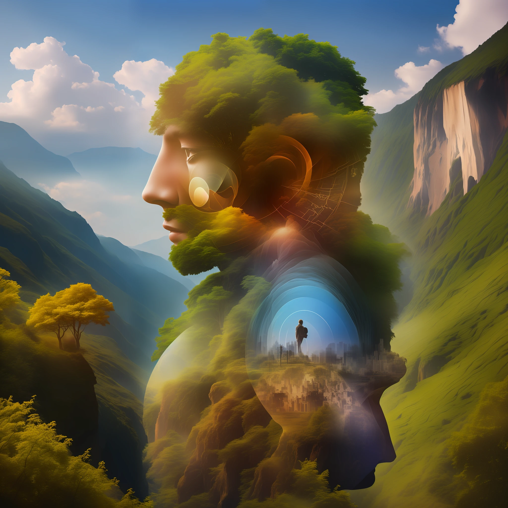 Natural landscape human being