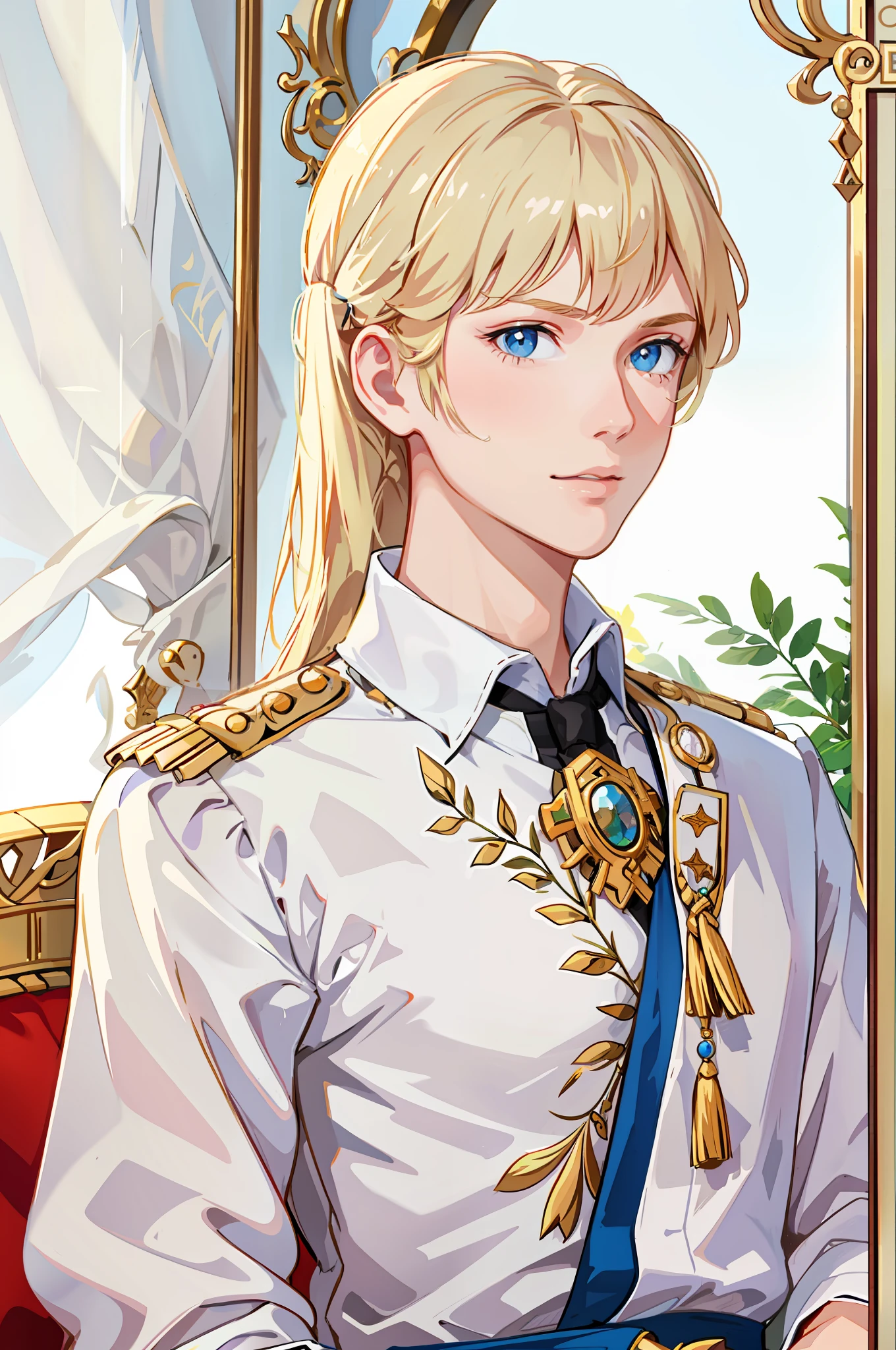 Straight blonde hair