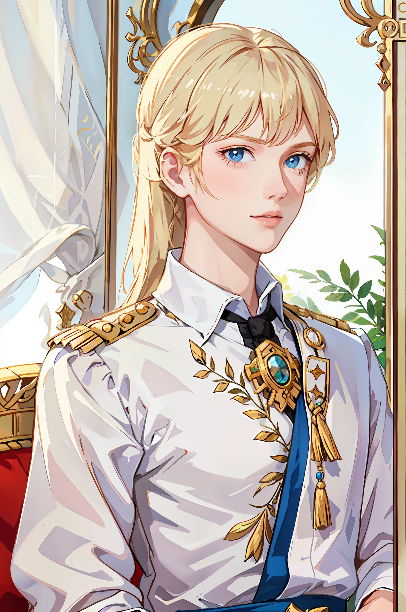 Straight blonde hair