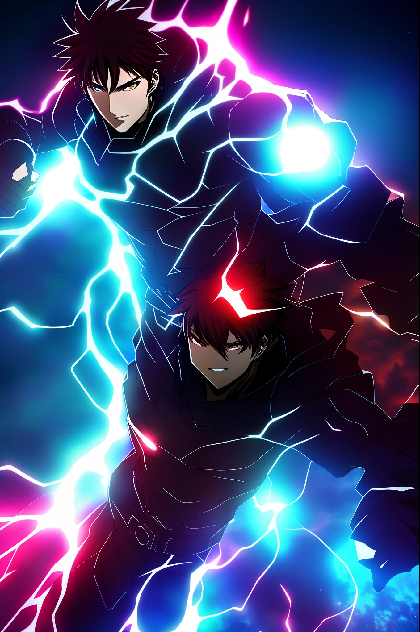 anime lindo super realistic man dark core