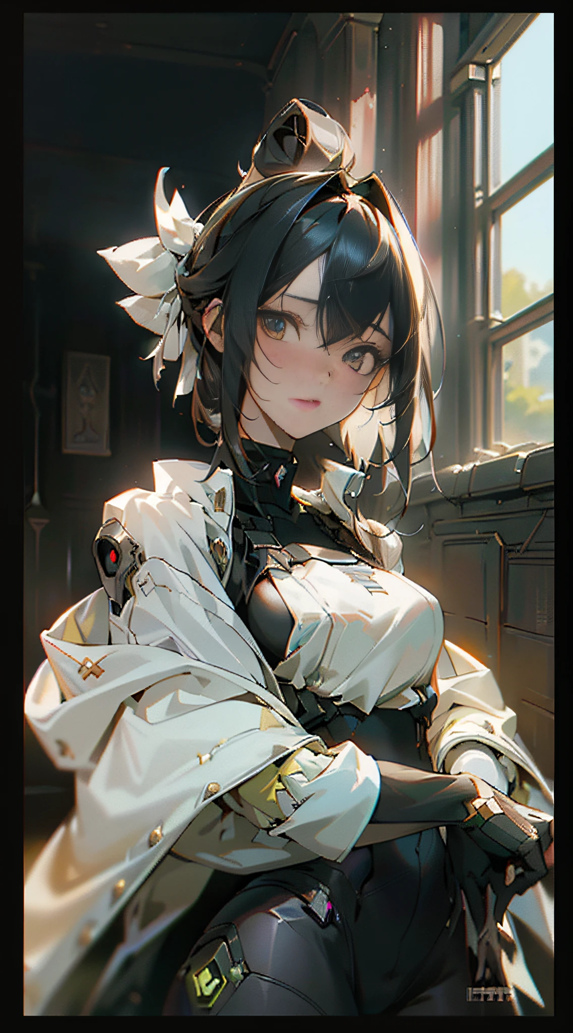 ((Best quality)), ((masterpiece)), (detailed:1.4), 3D, an image of a beautiful cyberpunk female,HDR (High Dynamic Range),Ray Tracing,NVIDIA RTX,Super-Resolution,Unreal 5,Subsurface scattering,PBR Texturing,Post-processing,Anisotropic Filtering,Depth-of-field,Maximum clarity and sharpness,Multi-layered textures,Albedo and Specular maps,Surface shading,Accurate simulation of light-material interaction,Perfect proportions,Octane Render,Two-tone lighting,Wide aperture,Low ISO,White balance,Rule of thirds,8K RAW,