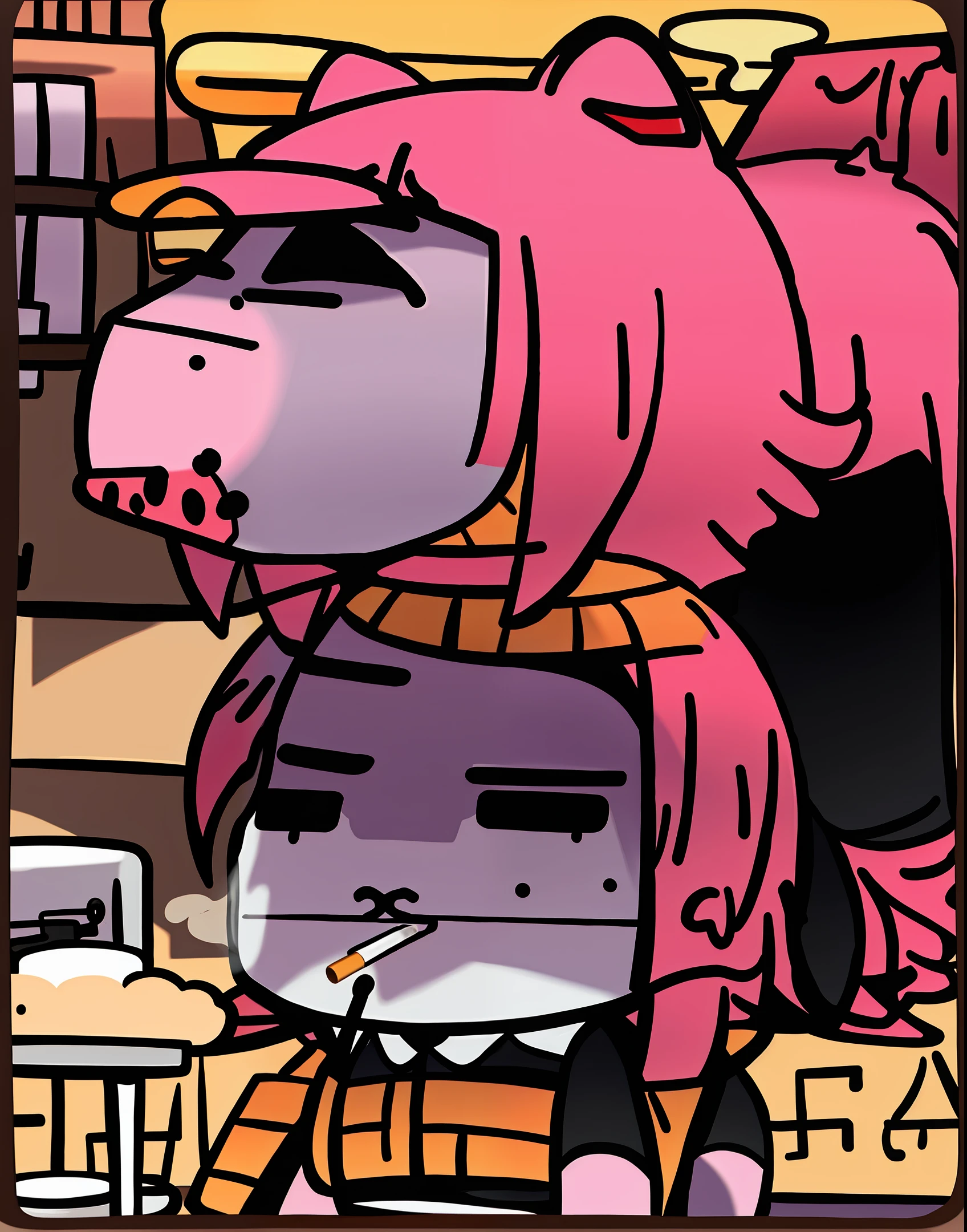 Smoking pig