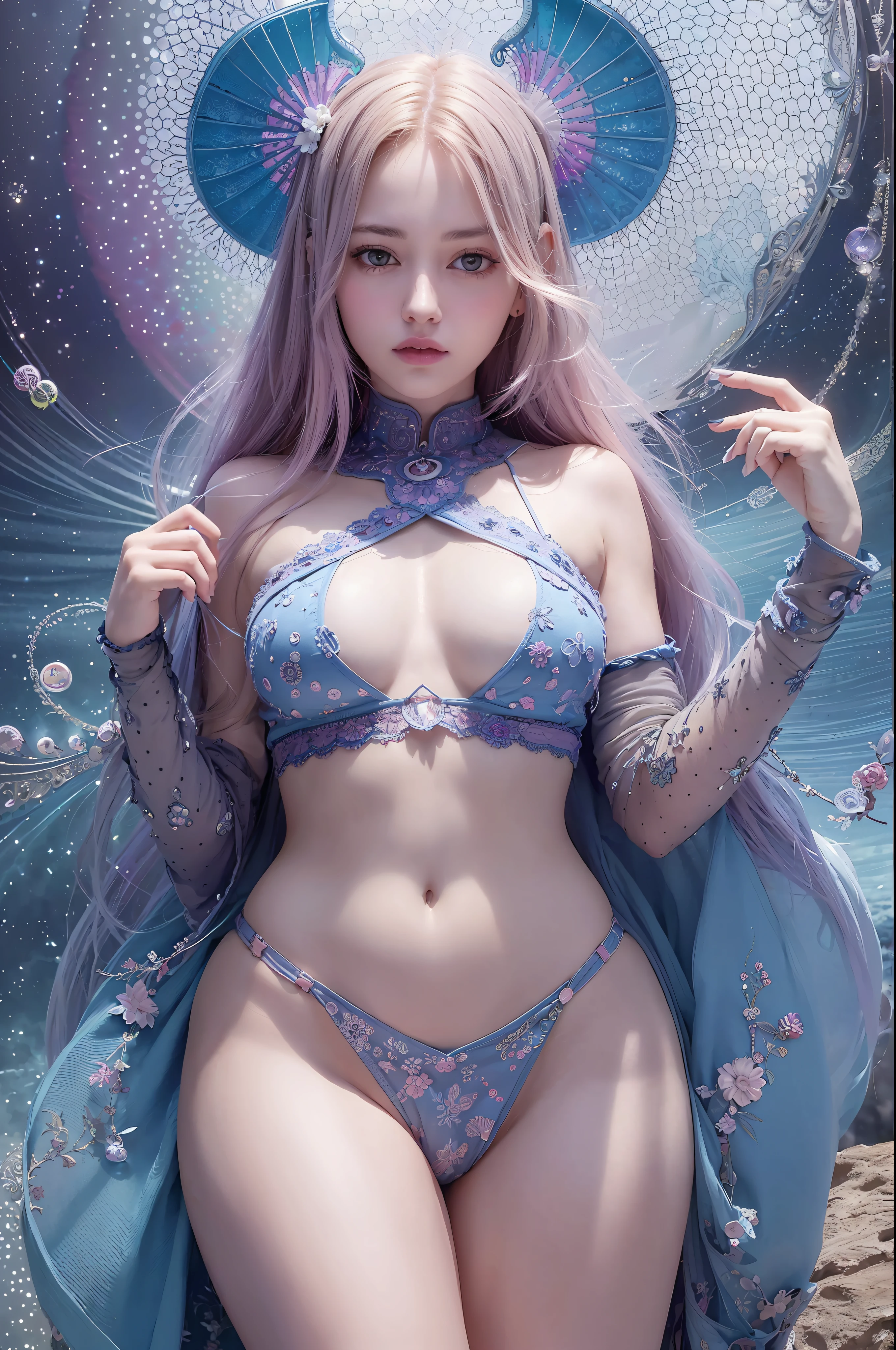 8k, RAW photos, (highly detailed skin: 1.2), (top-down view: 1.5), (((professional lighting: 1.5)), huge, crotch, navel, detailed navel, (perfect proportions), backlit, even from the front, ((pose that makes the whole body look beautiful)), (masterpiece, highest quality, highest quality, official art, beautiful and aesthetic: 1.2), (1 girl), 20 years old, very detailed, ( Fractal Art: 1.5), Colorful, Bite, NSFW, Crotch, Exposed Navel, Detailed Navel, Cute, Happy, Happy, Fun, Dream for Tomorrow, Hope, Rays, Dynamic Composition,