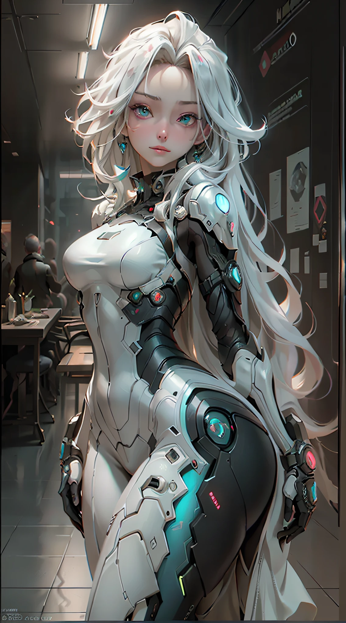 ((Best quality)), ((masterpiece)), (detailed:1.4), 3D, an image of a beautiful cyberpunk female,HDR (High Dynamic Range),Ray Tracing,NVIDIA RTX,Super-Resolution,Unreal 5,Subsurface scattering,PBR Texturing,Post-processing,Anisotropic Filtering,Depth-of-field,Maximum clarity and sharpness,Multi-layered textures,Albedo and Specular maps,Surface shading,Accurate simulation of light-material interaction,Perfect proportions,Octane Render,Two-tone lighting,Wide aperture,Low ISO,White balance,Rule of thirds,8K RAW, [[[[closeup]]]], [[[[chest]]]], [[[[neck]]]], [[[[shoulders]]]], [[[full head ]]], perfect eyes , perfect iris, perfect lips, perfect teeth, perfect skin, soft front light, glow