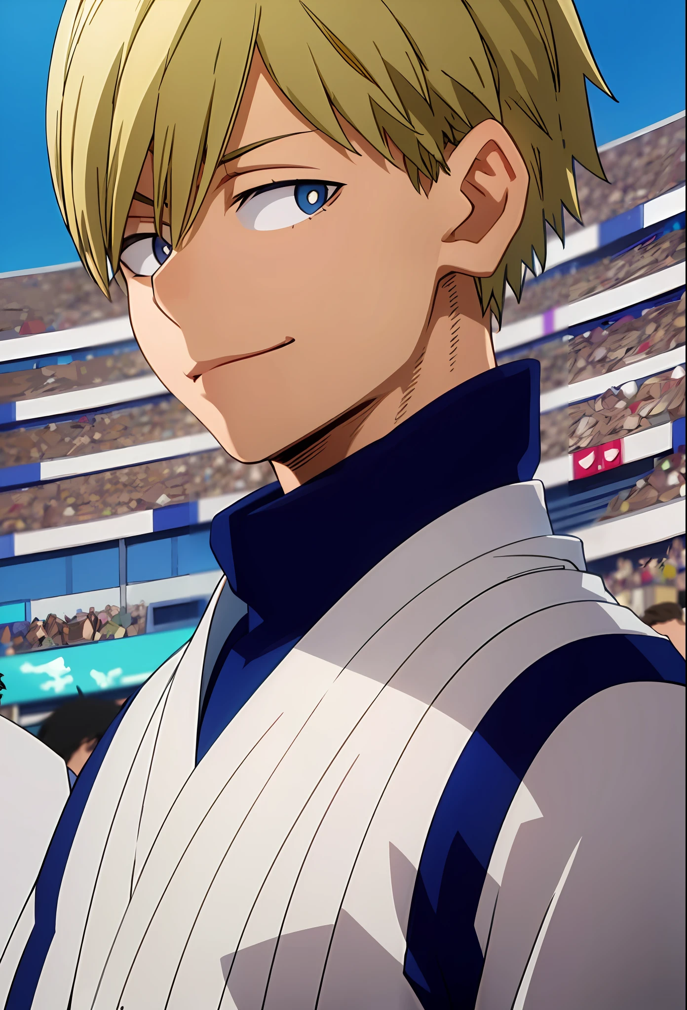 masterpiece, best quality, high quality, 1boy, solo, looking at the viewer, upper body, monoma neito