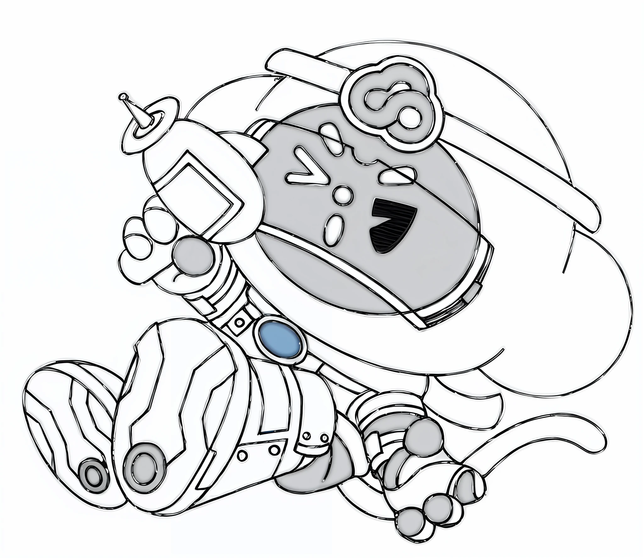 Anime image, little monkey, sense of technology, space suit, laser gun, transparent mask, cute, ultimate picture quality, 8k,cartoon cute, with a lot of details