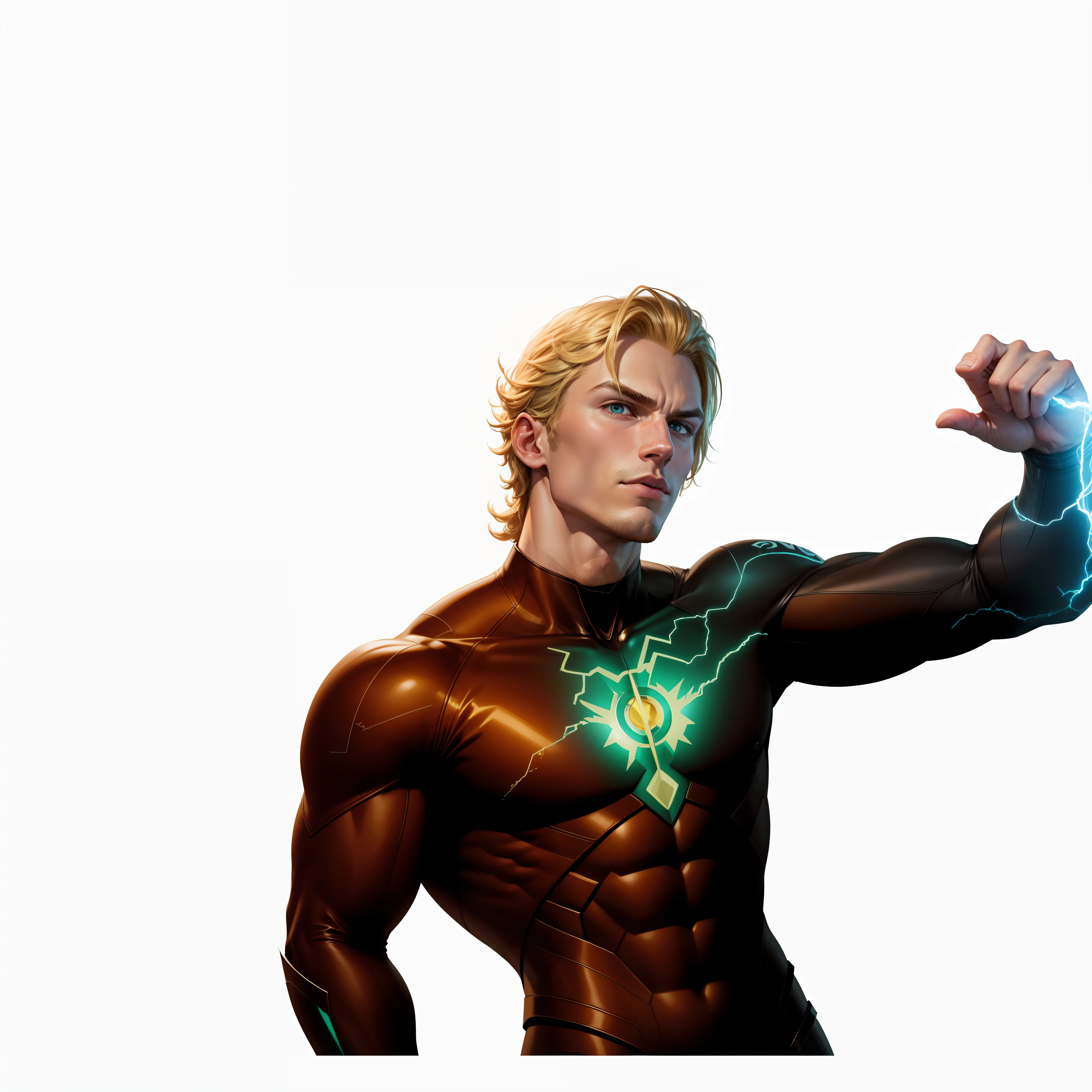 Arafed young man with long blonde hair 21 years old without a beard in a graphite or black wetsuit with bright orange veins like yellow led, Boys Homelander, no beard, smooth skin, Quicksilver, 3D render of Jerma 9 8 5, homelander, full portrait of Electromancer, orange yellowish human torch, light background, Reed Richards,  Aquaman, amazing wallpaper, powerful male man, he man, on the wall there is the name SPINNER written with neon --auto --s2