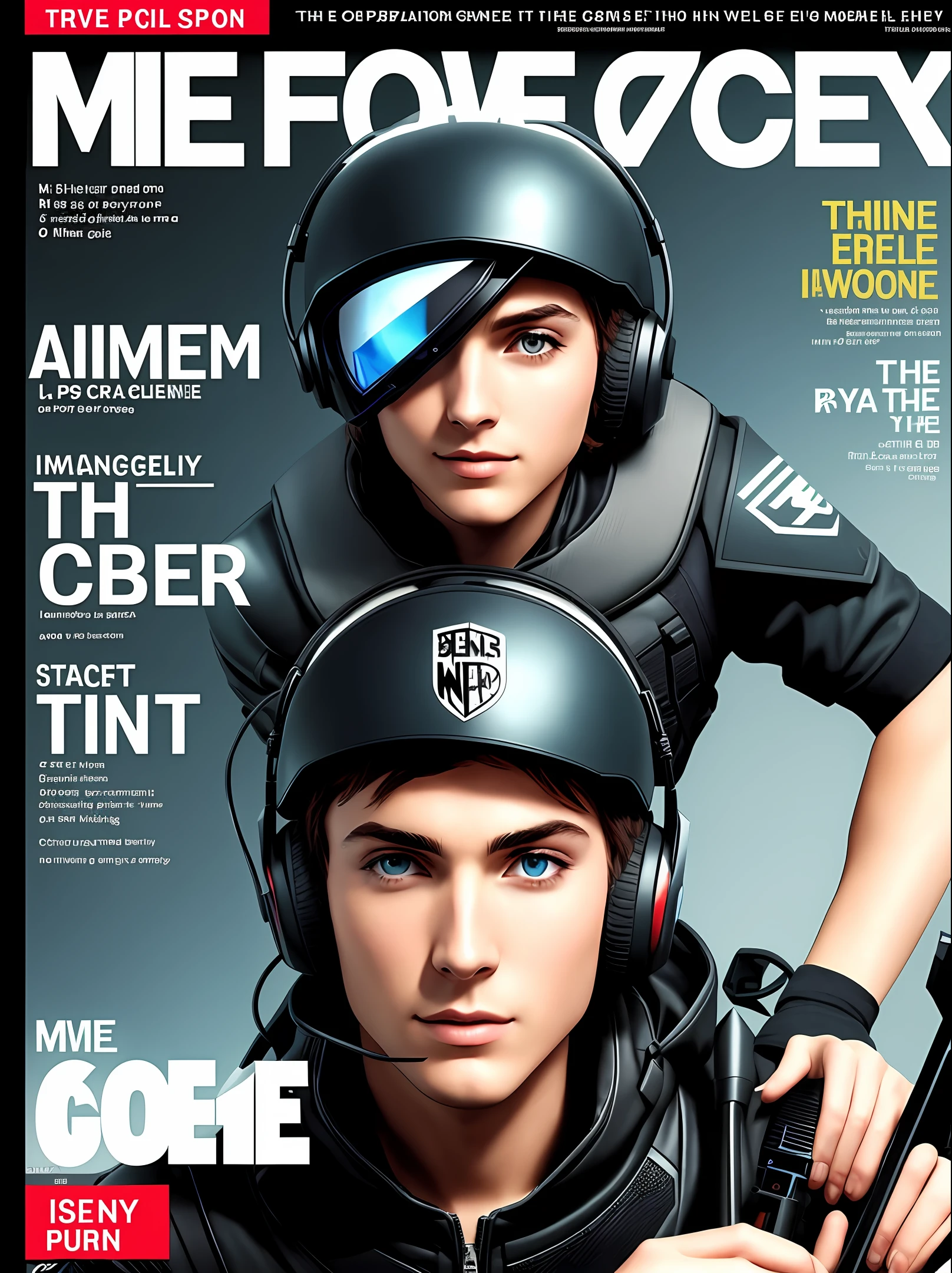 Me manages a magazine cover offering a pc gamer