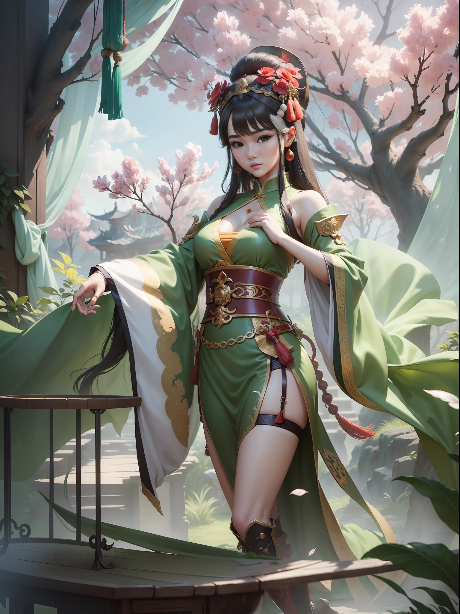 Da Qiao character in Romance of the Three Kingdoms, masterpiece, sexy, enchanting, high quality, high resolution --auto --s2