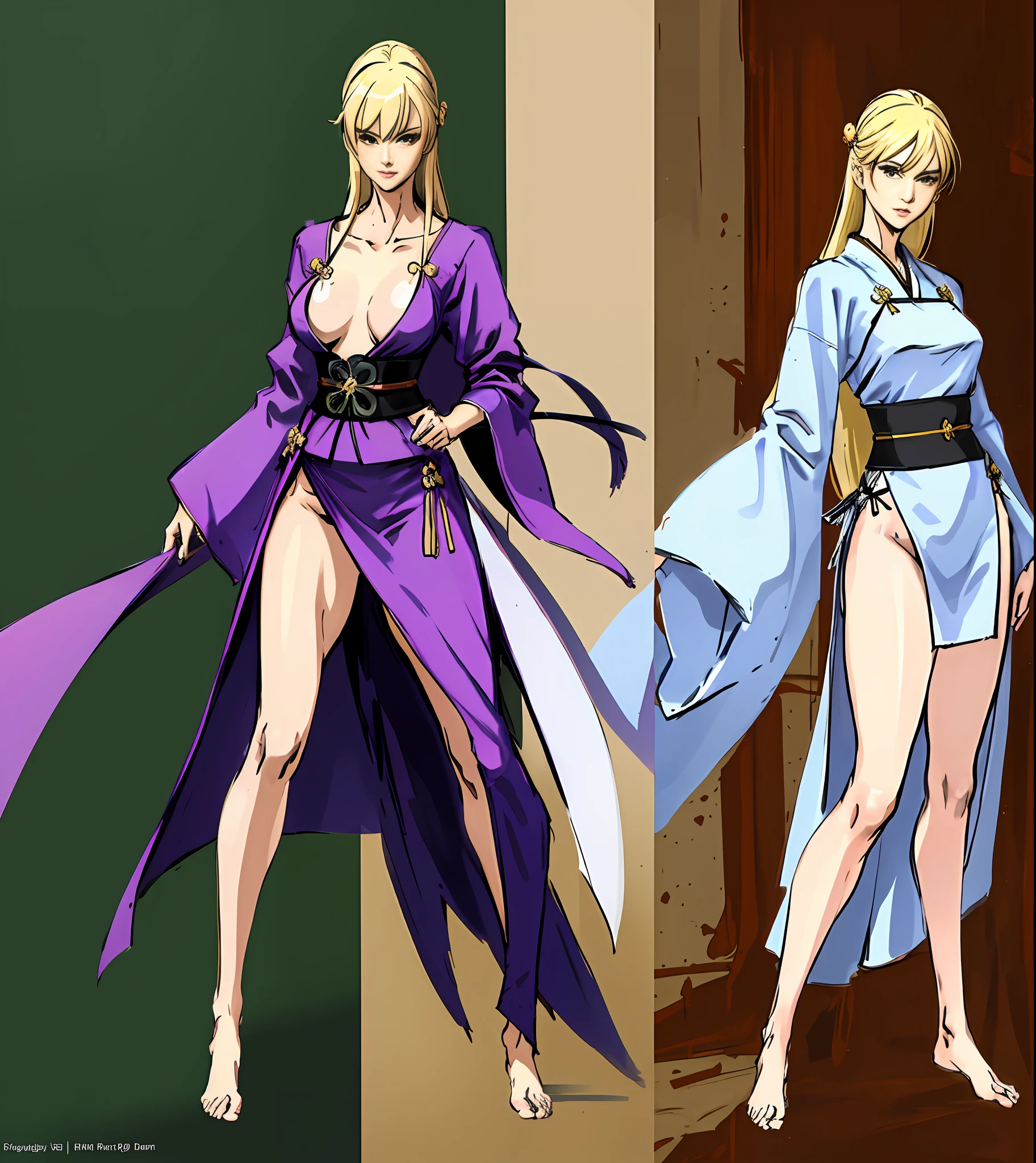 Anime drawing of a woman in hanfu and robes, full, slender and well-proportioned perfect body, realistic hanfu, posture study, full body, dress: bikini, girl image, girl anime style, color sketch, sketch art style, anime art, digital anime, super high resolution, realistic scale SFW, hands on her body pose! , full body pose, gesture drawing, fine sketching, full body portrait, anime painting