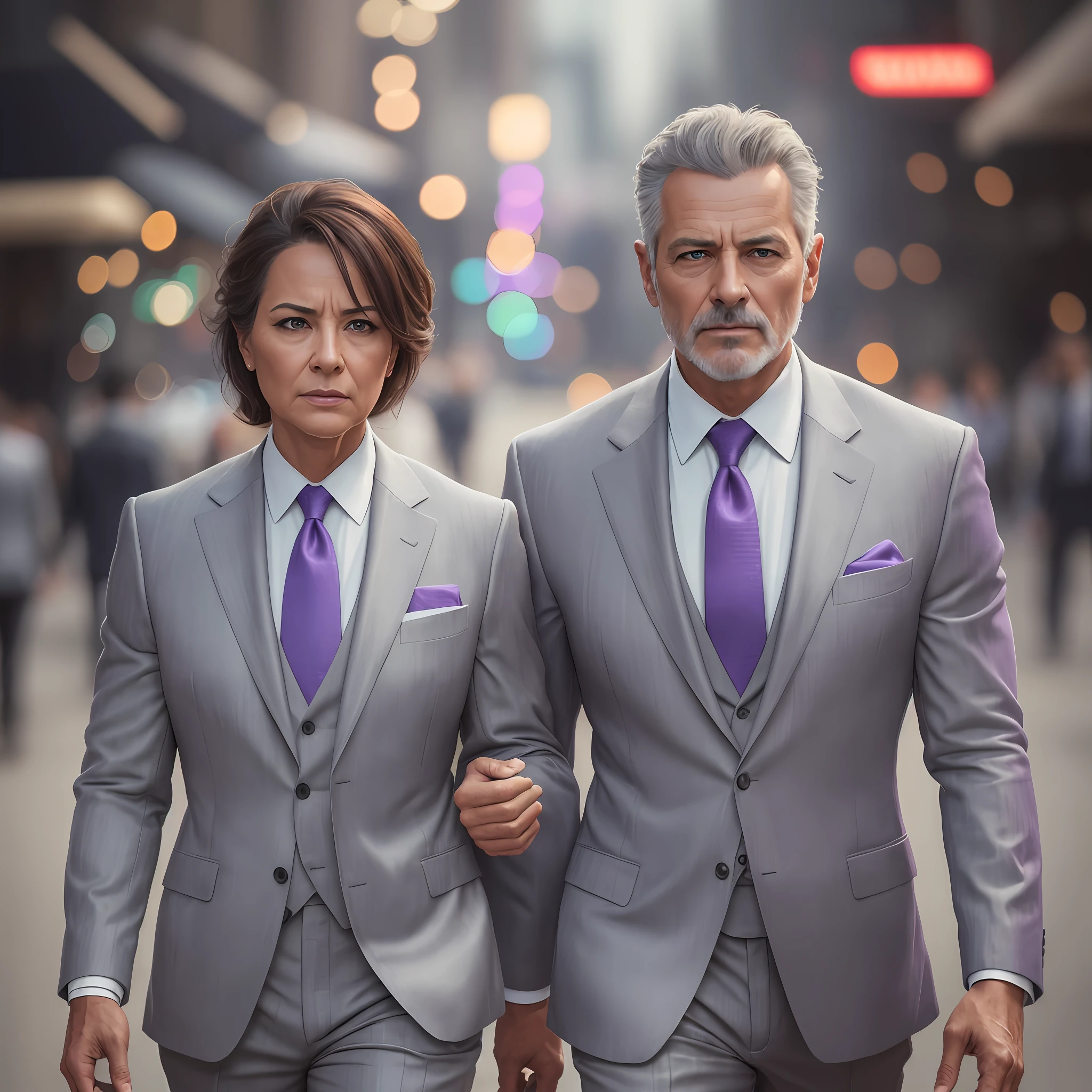 a handsome businessman, just face, gray suit, lilac shirt, fit, middle age walking down the street, photorealistic, photo, masterpiece, realistic, realism, photorealism, high contrast, photorealistic digital art trend in Artstation 8k HD detailed high definition realistic, detailed, skin texture, hyper detailed, realistic skin texture, armor, best quality, ultra high res, (photorealistic: 1.4),,  High resolution, detailed, raw photo, Sharp Re, by Lee Jeffries Nikon D850 Film Stock Photography 4 Kodak Portra 400 Camera F1.6 Lens Rich Colors Hyper Realistic Texture UnrealEngine Dramatic Texture Trend in ArtStation CineStill 800, --auto --s2