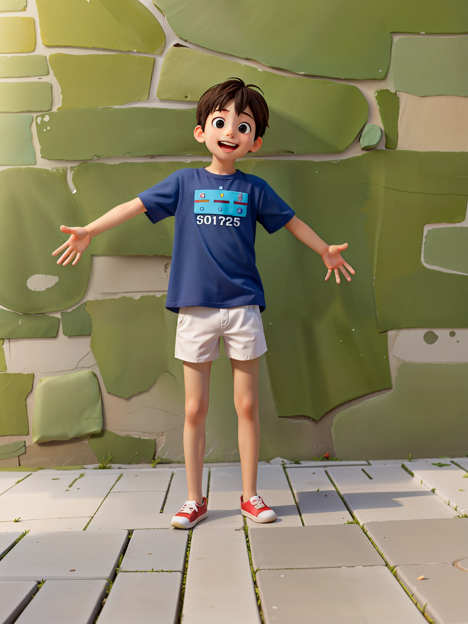 A child with open arms