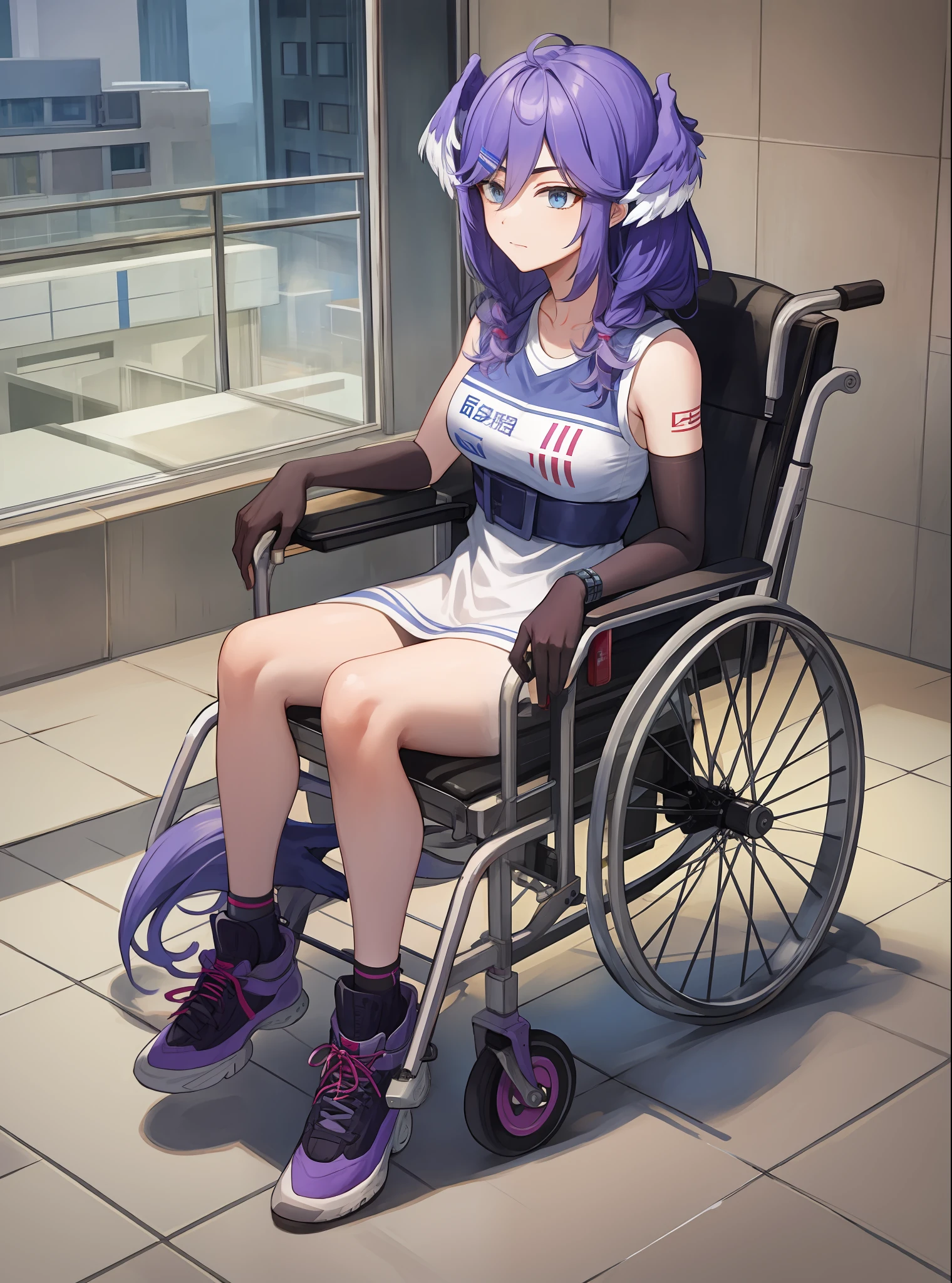 Selen tatsuki, wheelchair, blanks eyes, hospital, amputated feet