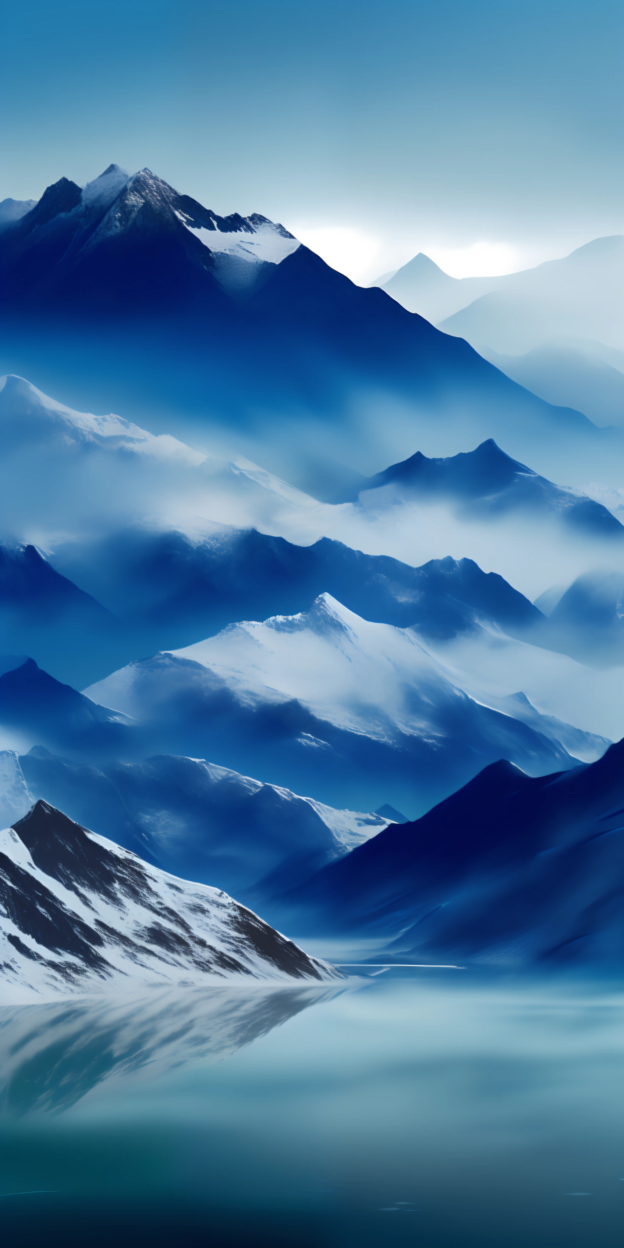 there is a picture of a mountain range with a body of water, detailed scenery —width 672, ice mountains in the background, ice mountains afar, mountains in fog background, icy mountains in the background, icey tundra background, mountains in a background, mountainous background, mountain background, mountains background, snow landscape background, mountains made out of icebergs