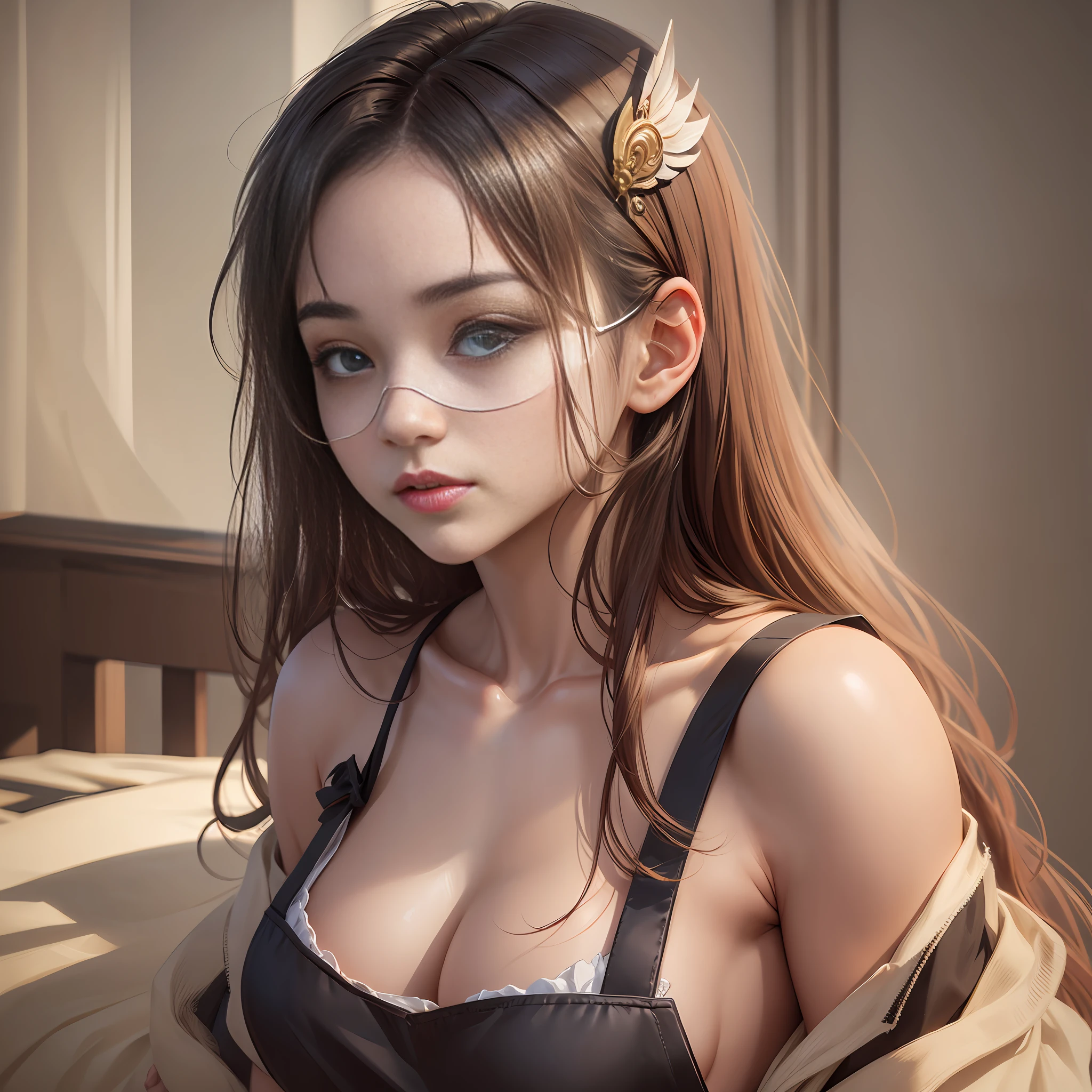 Nude apron
Mask content original face 21 year old girl, small breasts, beautiful breasts, highly delicate skin, HD, goosebumps, visible pores, intricate, masterpiece, highest quality --auto --s2