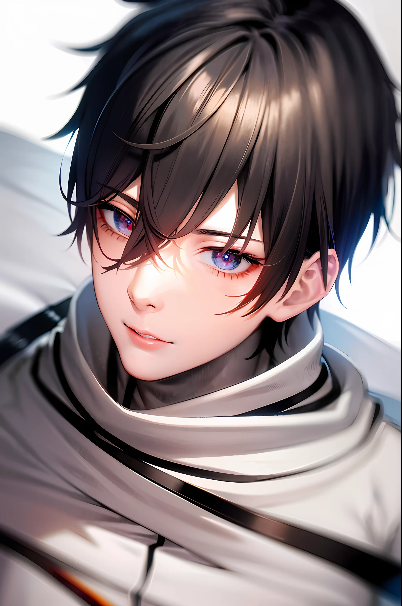 comic, manga, boy, (((masculine eyes))),detailed eyes,haircut, side, black and white scenes