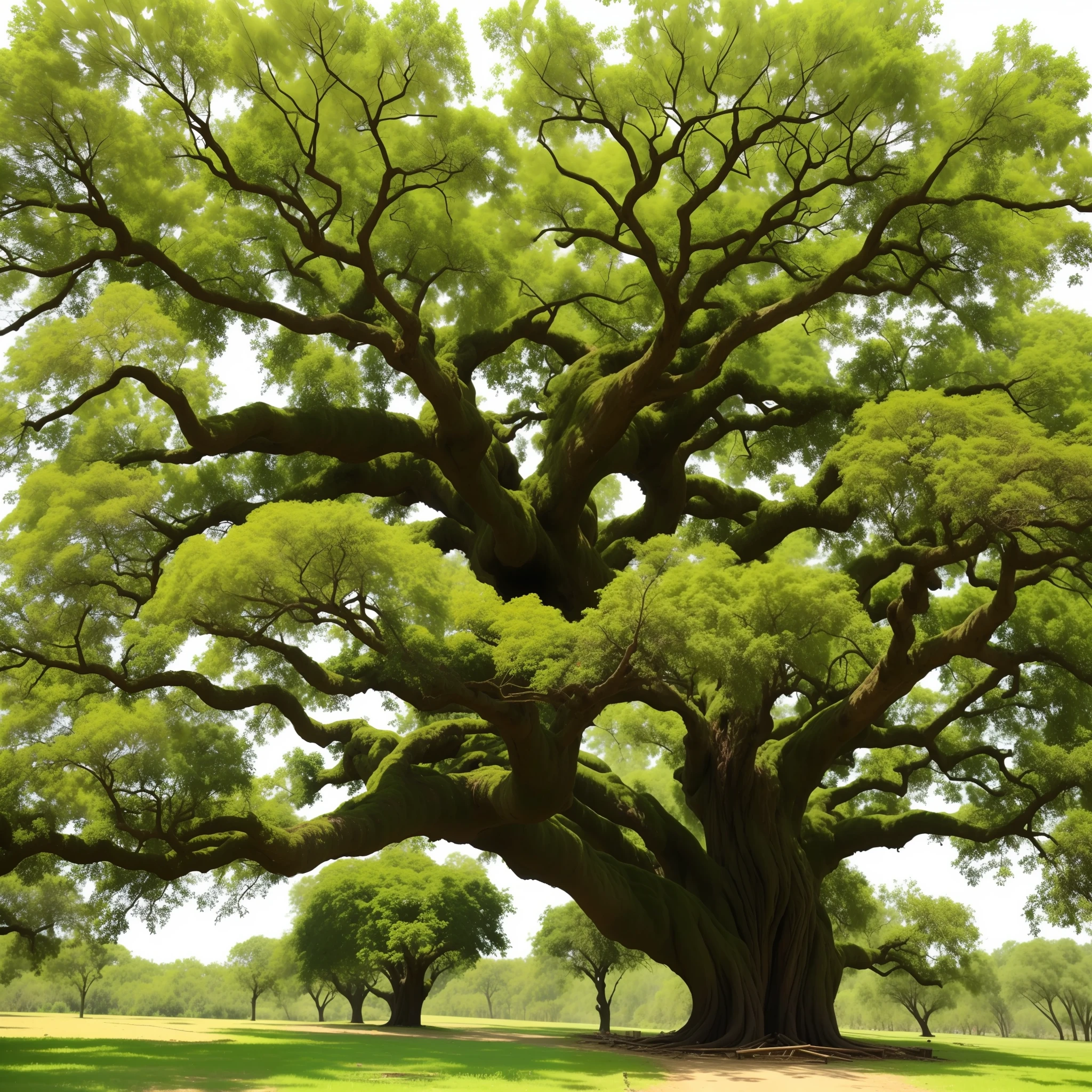Very large strong tree is beautiful with strange fruits