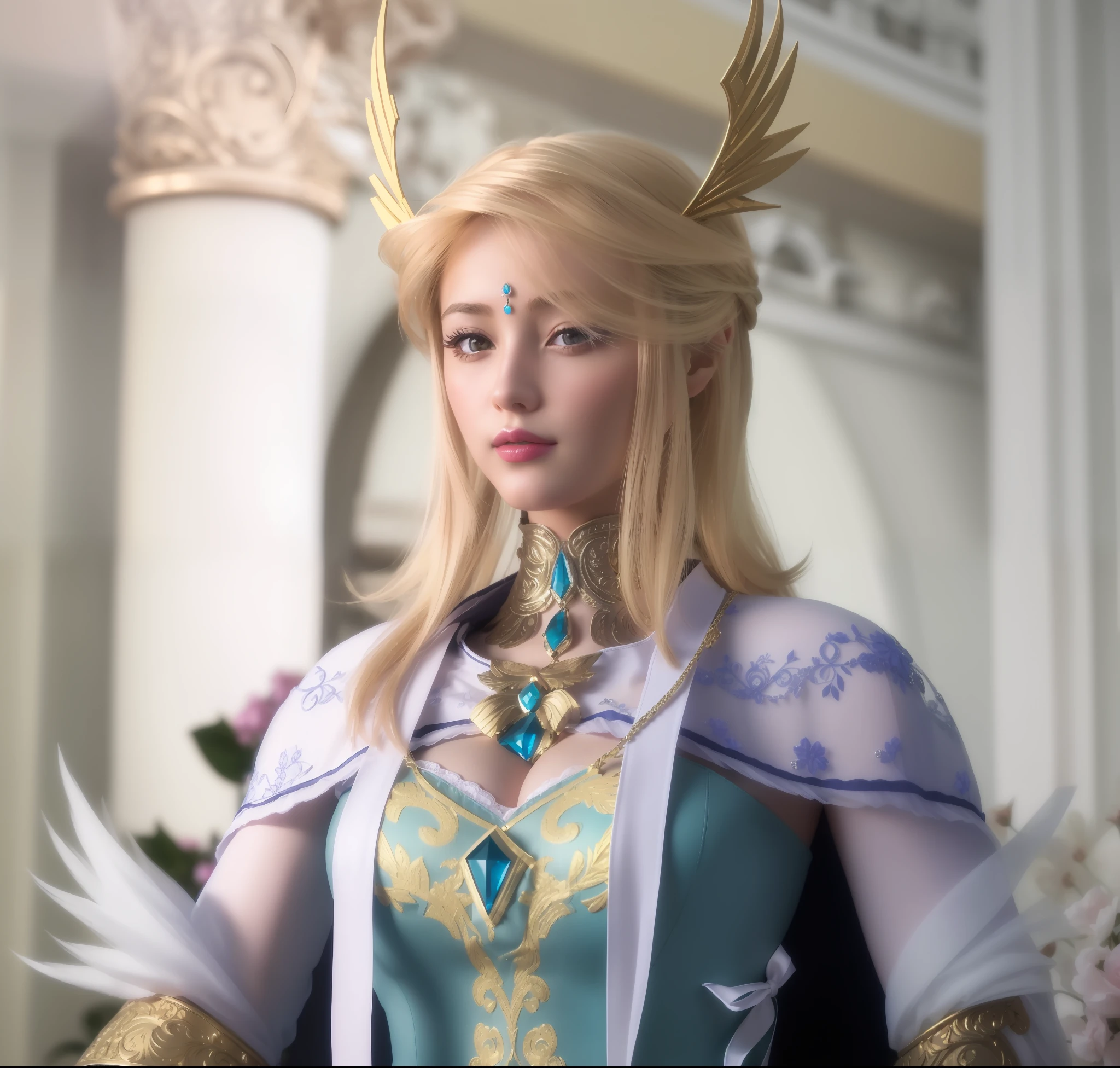 (masterpiece, best quality, extremely detailed 8k, ultra hd, ultra-detailed, highly detailed, highly realistic, ultra-realistic, photo realistic), (1girl:1.5), (detailed realistic skin), (realistic big breasts), (pink lipstick)
