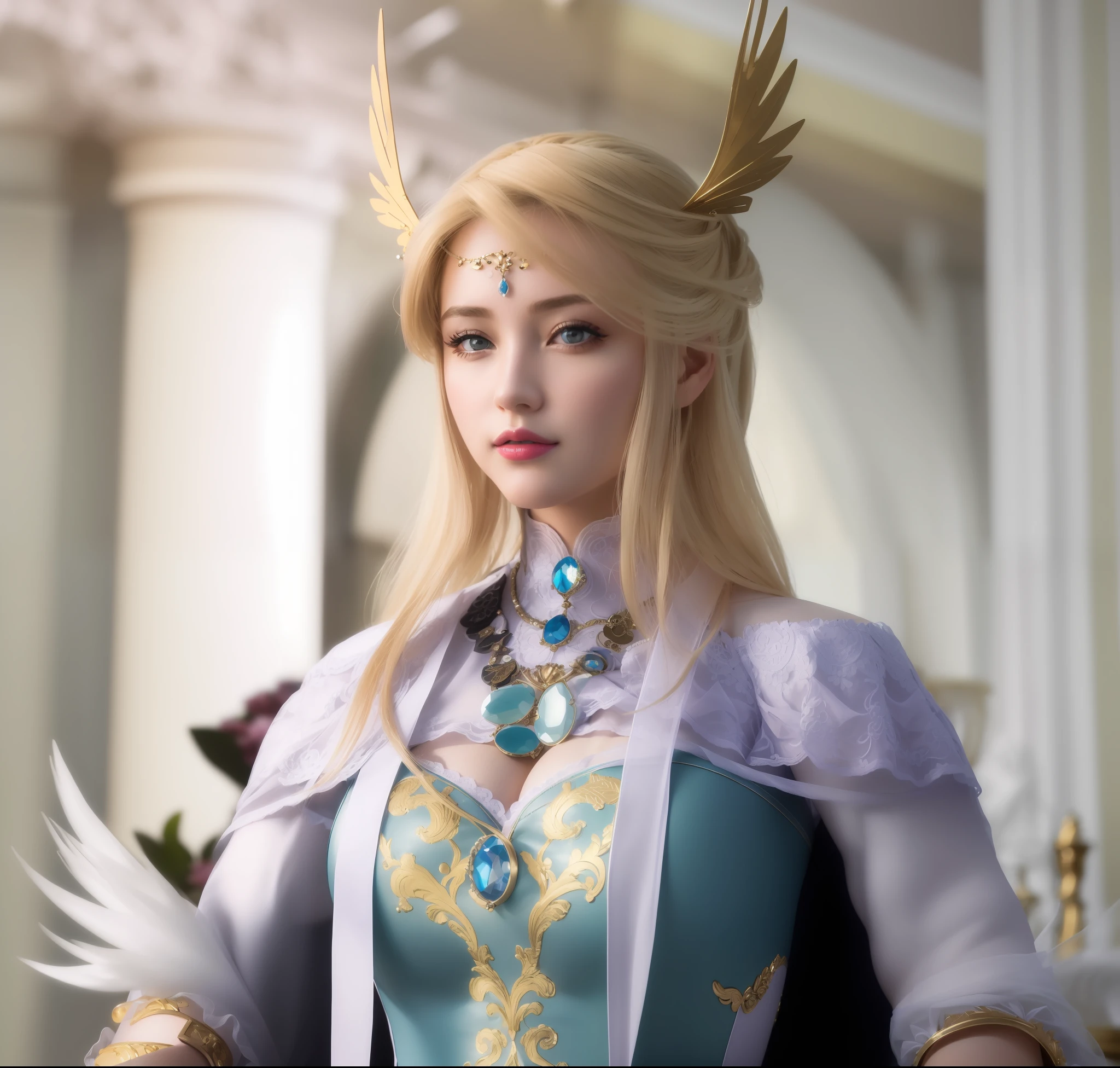(masterpiece, best quality, extremely detailed 8k, ultra hd, ultra-detailed, highly detailed, highly realistic, ultra-realistic, photo realistic), (1girl:1.5), (detailed realistic skin), (realistic big breasts), (pink lipstick)