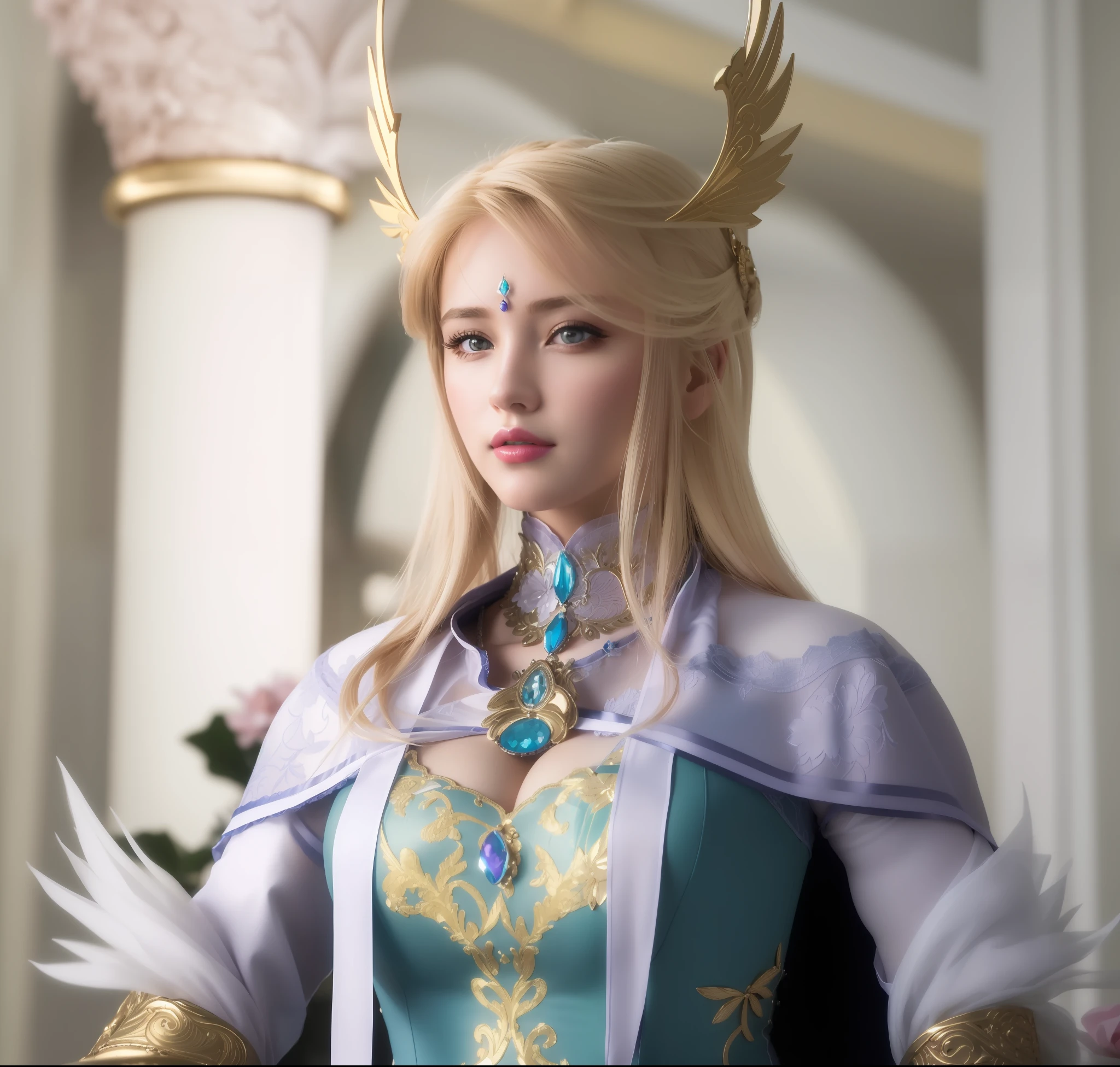 (masterpiece, best quality, extremely detailed 8k, ultra hd, ultra-detailed, highly detailed, highly realistic, ultra-realistic, photo realistic), (1girl:1.5), (detailed realistic skin), (realistic big breasts), (pink lipstick)
