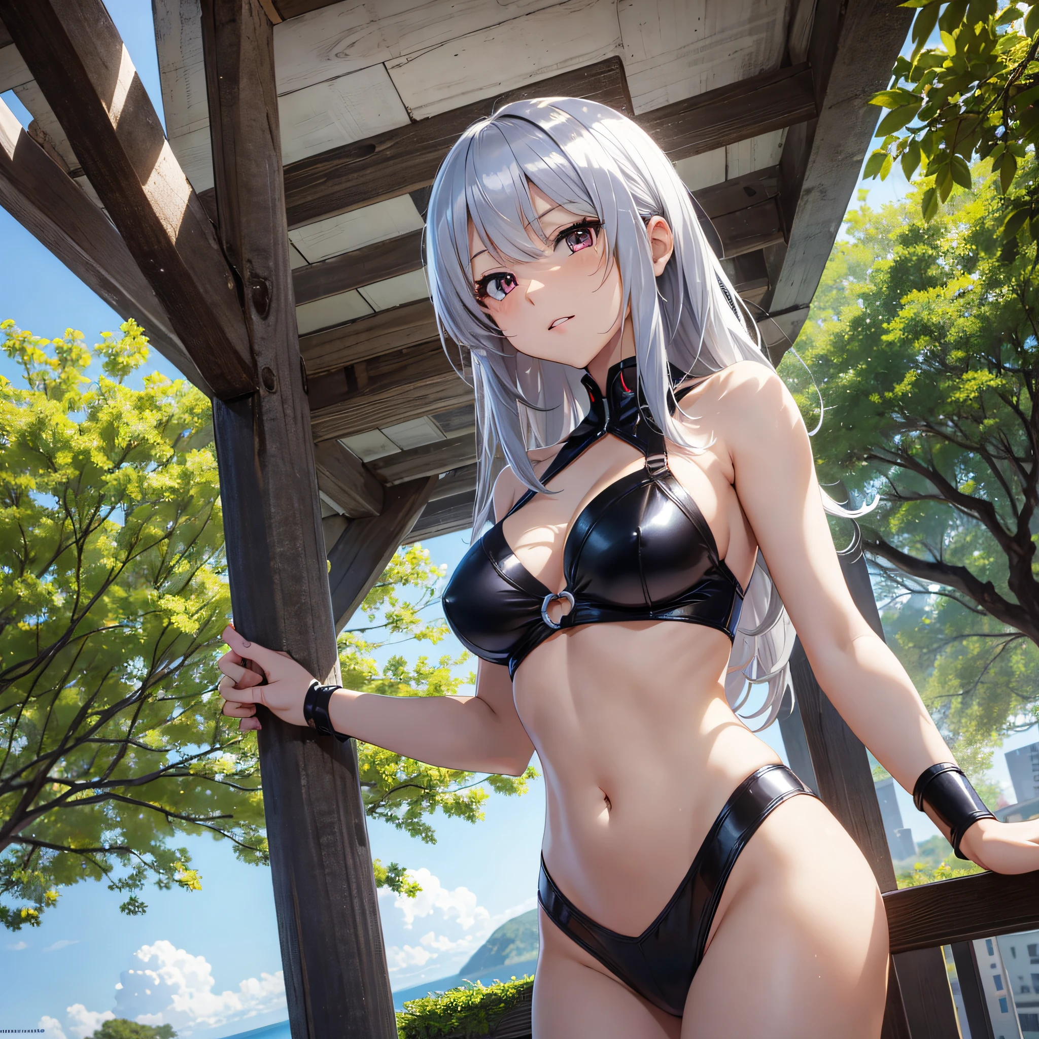 (masterpiece), best quality, ultra high res, beautiful girl, slim body, megumin, kono subarashii sekai ni shukufuku wo!sexy,seductive,silver hair --auto --s2