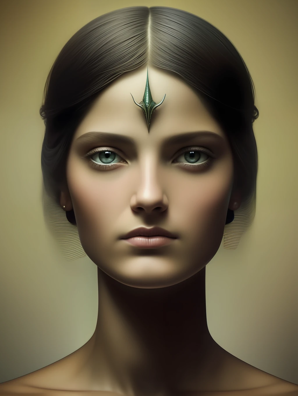 intricate  mugshot of a fairy :: Tom Bagshaw, Zdzislaw Beksinski, Yoshitaka Amano, Raffaello Ossola, Martin Wittfooth, Luigi Spano, Vladimir Kush :: stunning interpretive visual, 8k, hd hight details, real face , SKIN TEXTURED, in front a camera, looking at the camera, center image, frame ahead, centralized image, positioned the image in the center, all body in the image, all head in the image
