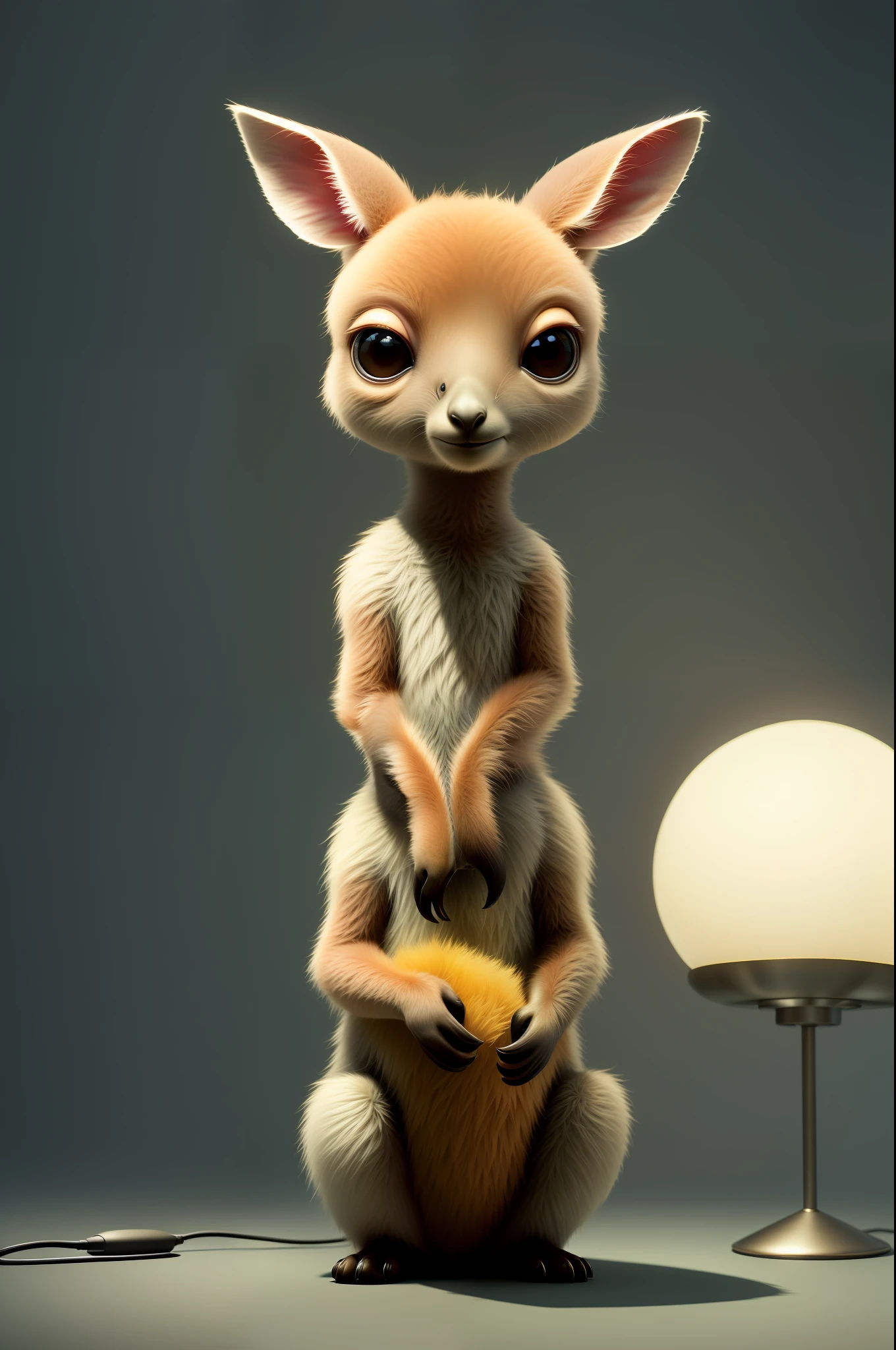 Baby kangaroo, unreal engine, cozy interior lighting, art station, detailed digital painting, cinematic, character design by mark ryden and pixar and hayao miyazaki, unreal 5, daz, hyper realistic, octane rendering