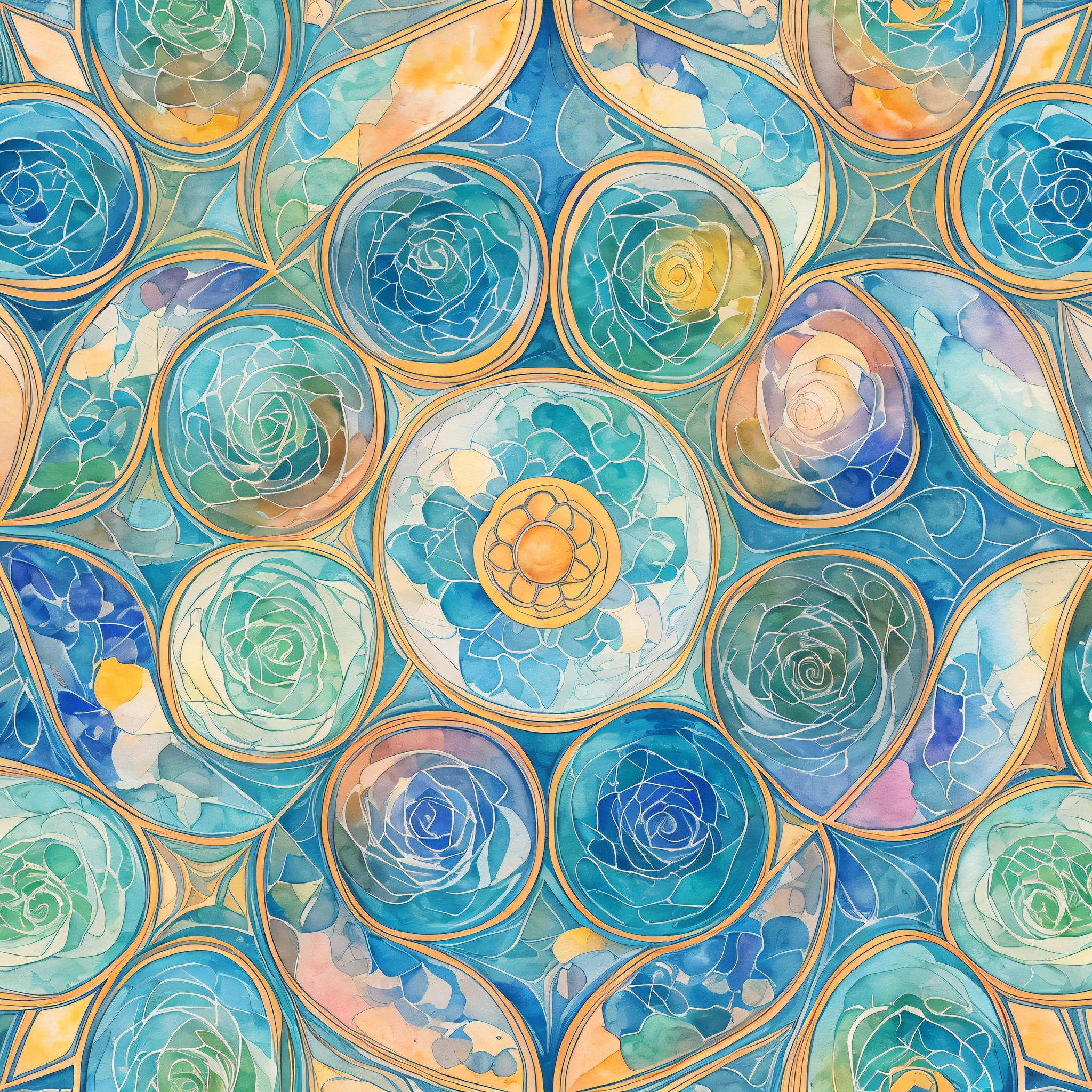 watercolour seamless pattern --auto --s2