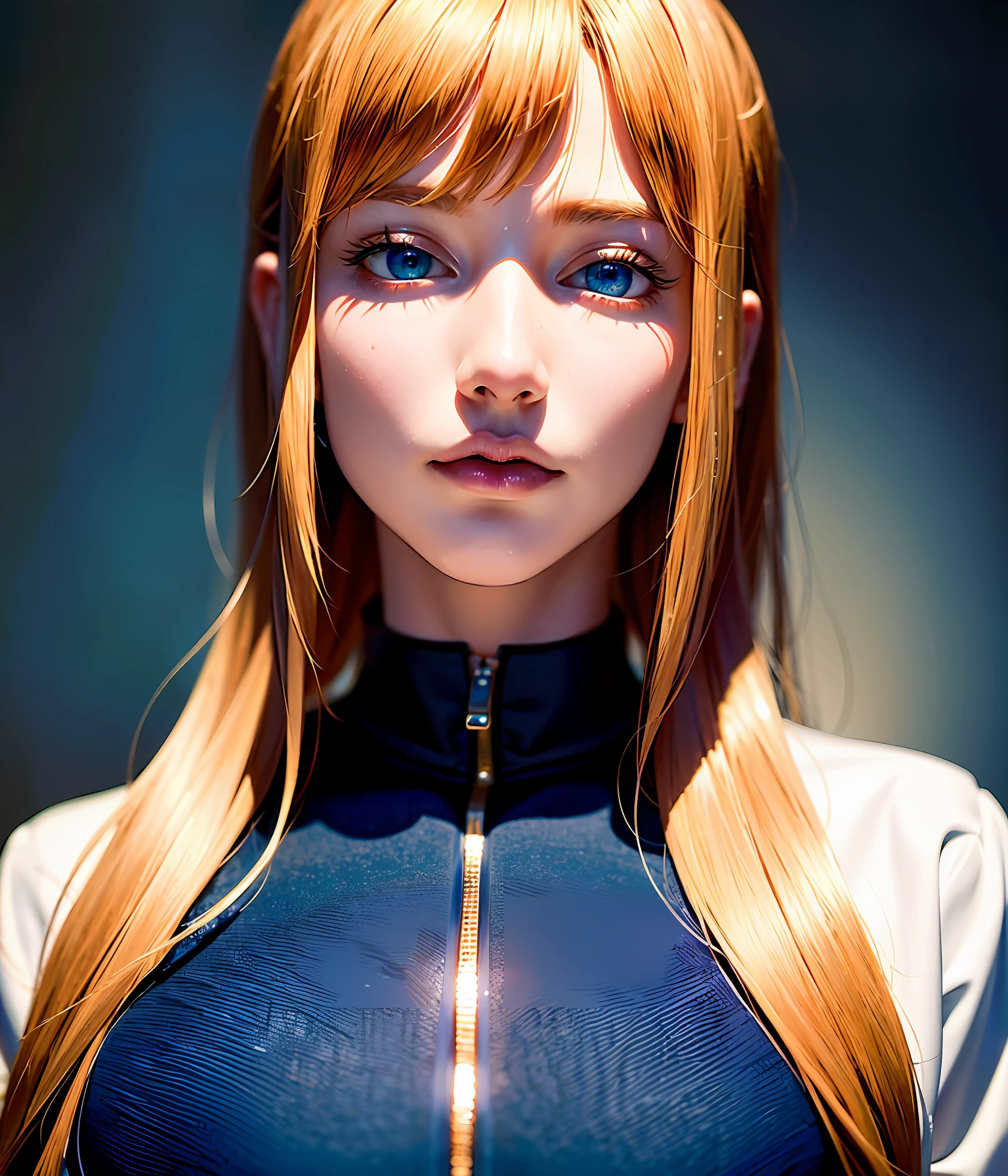 ((Best Quality: 1.5)), ((Masterpiece: 1.2)), ((Realistic Cartoon: 1.3)), ((Perfect Character: 1.5)): a stunning and realistic cartoon portrait of a dumb and dumb anime girl with ultra HD details, expertly lit with cinematic lighting. Every feature, from his detailed face and hair to the sparkle in his hyper-detailed eyes, is meticulously rendered with exquisite attention to detail. The dynamic lighting, finely detailed light effects and detailed hair create a work of art that is truly a masterpiece. Eye level, scenic, (masterpiece: 1.2) Blue eyes, long golden hair