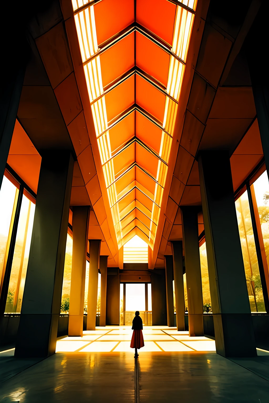 ✨ In the Glow
Mesmerized by the concrete structure's orange radiance in nature's midst, I ventured inside, surrendering to the mysterious journey within.