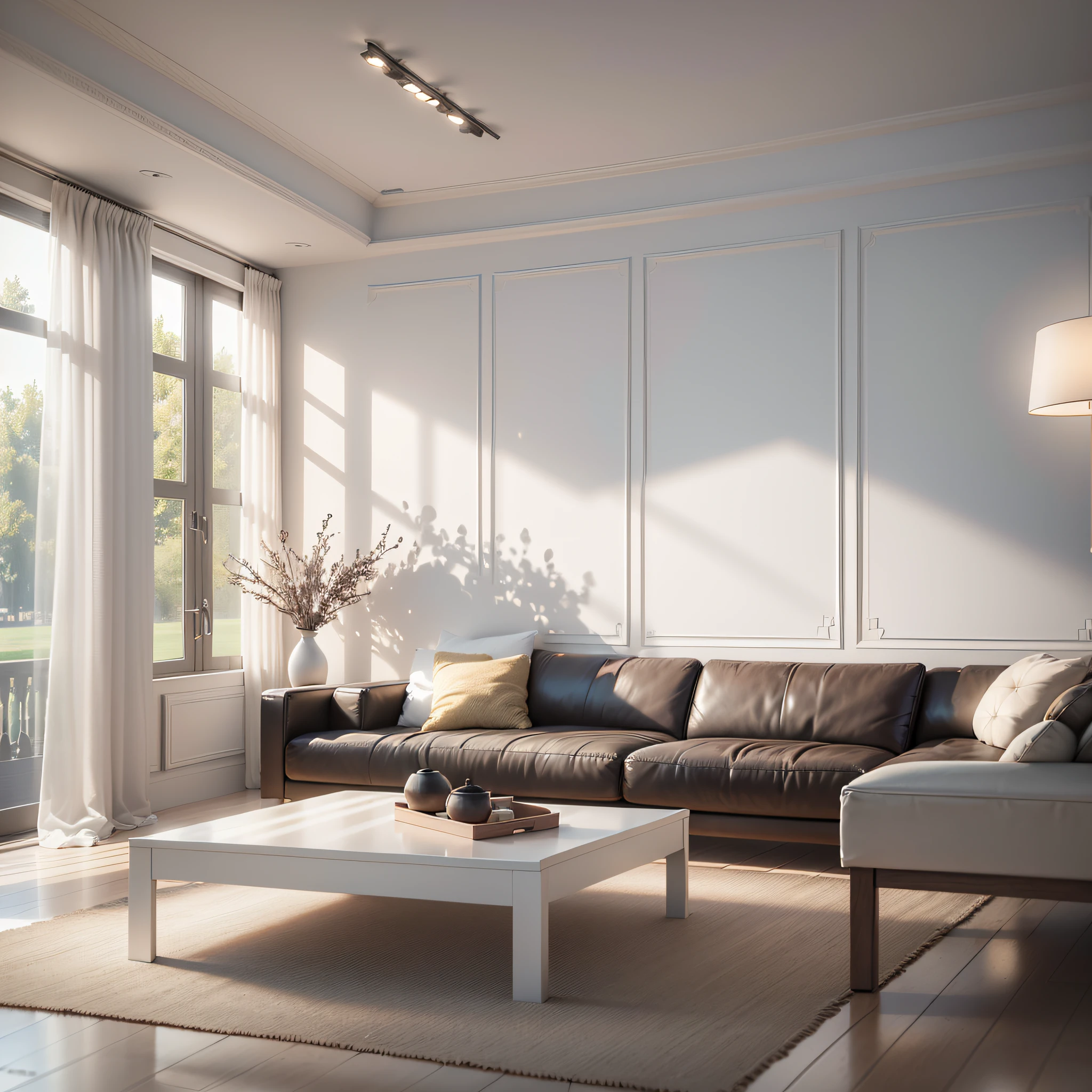 High resolution, masterpiece, photorealistic quality, 8K, ultra-detailed, interior renderings, (white background wall: 1.5), (empty wall for post-processing: 1.5), photoreal, soft light, edge light, ray tracing, global illumination, hyperrealism, realistic 3D, wide field of view --auto --s2