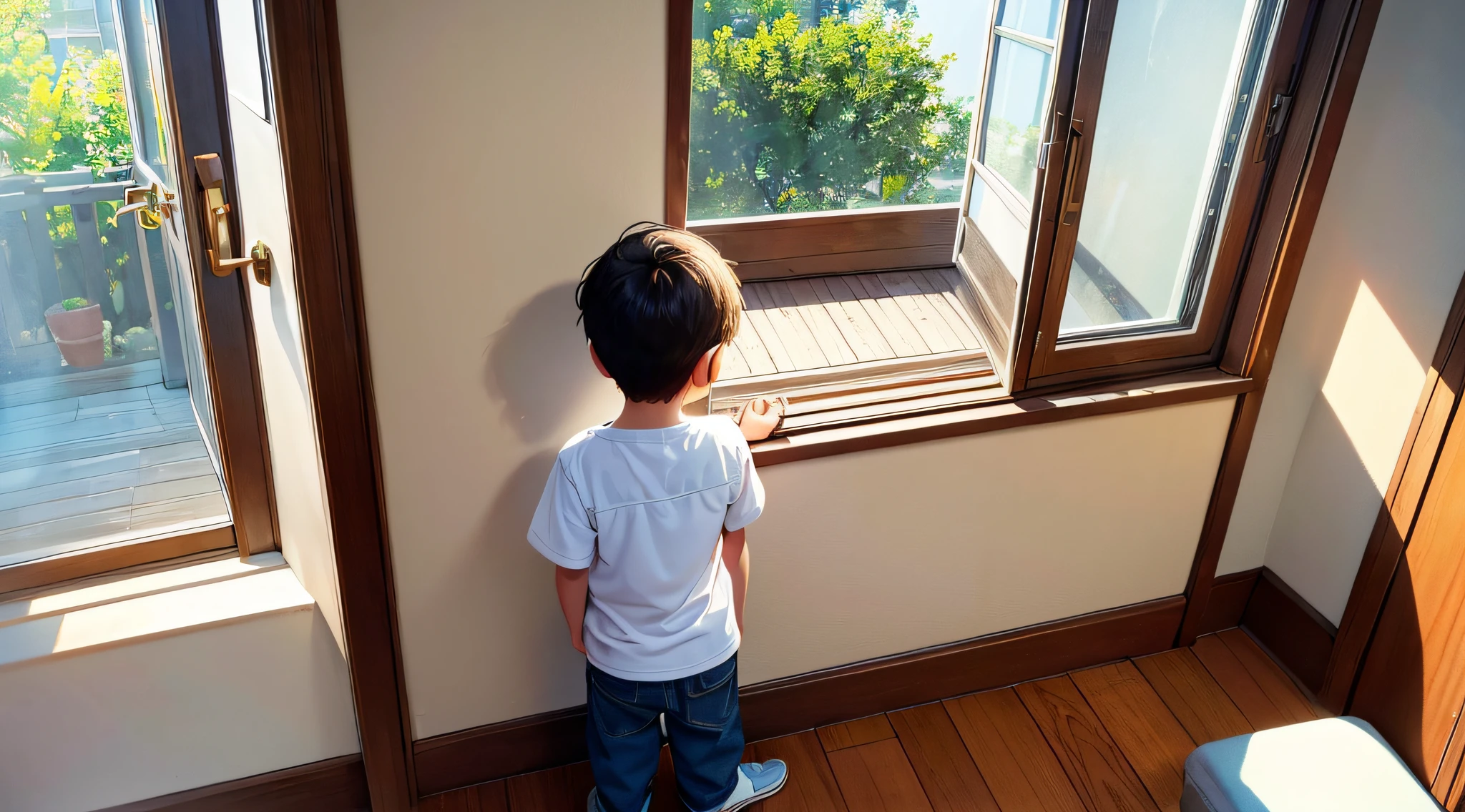 This is a simple Prompt format as follows:
(The picture is simple, the colors are bright, and the emotions are warm) + Little boy + back home + sunlight through the window + happy mood --auto --s2