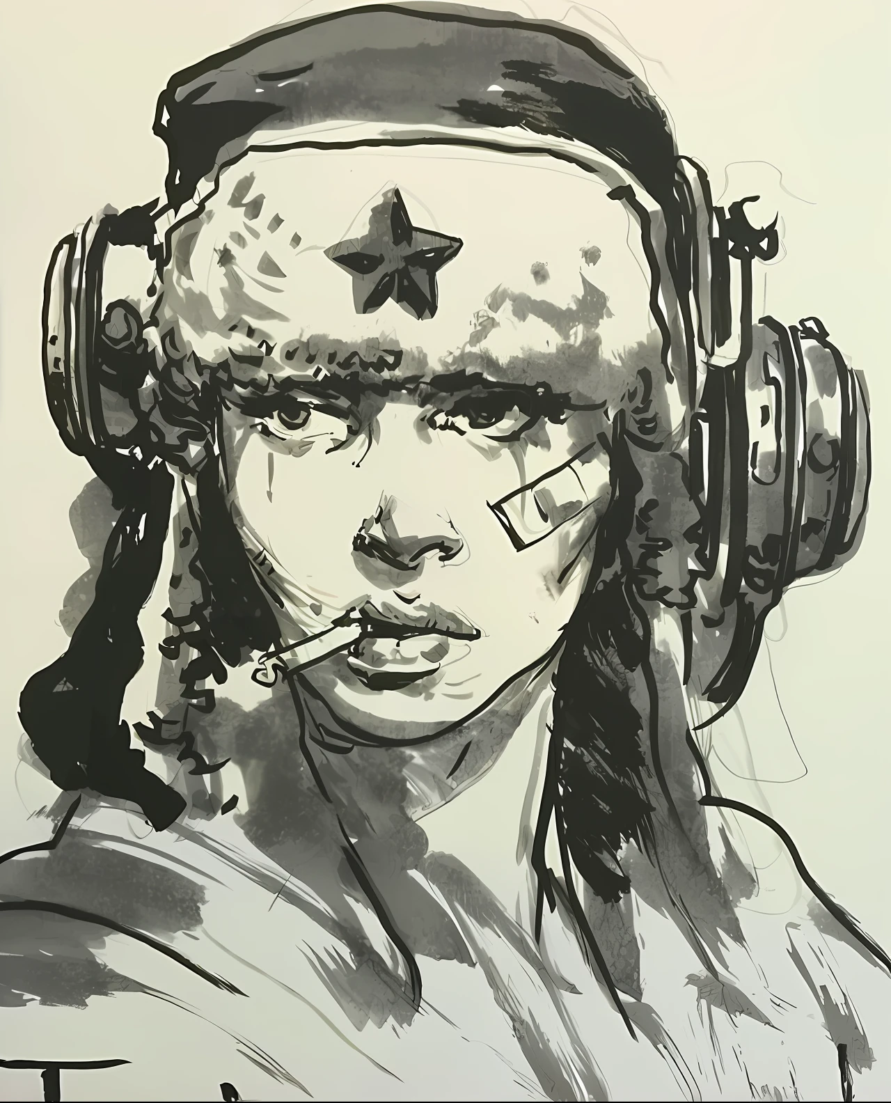 Turn this drawing into a real woman