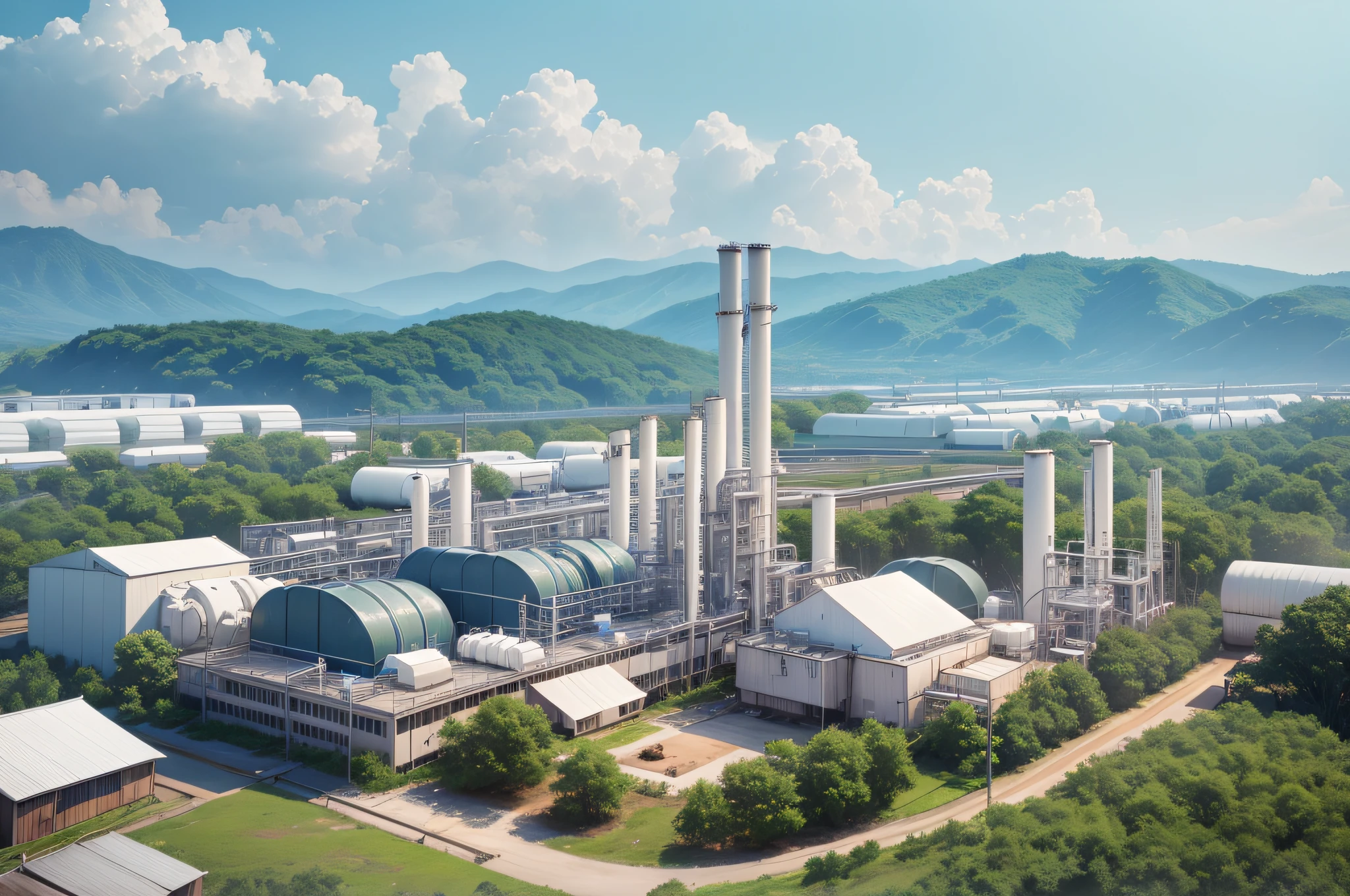 A factory that makes plastic film, natural environment --auto --s2