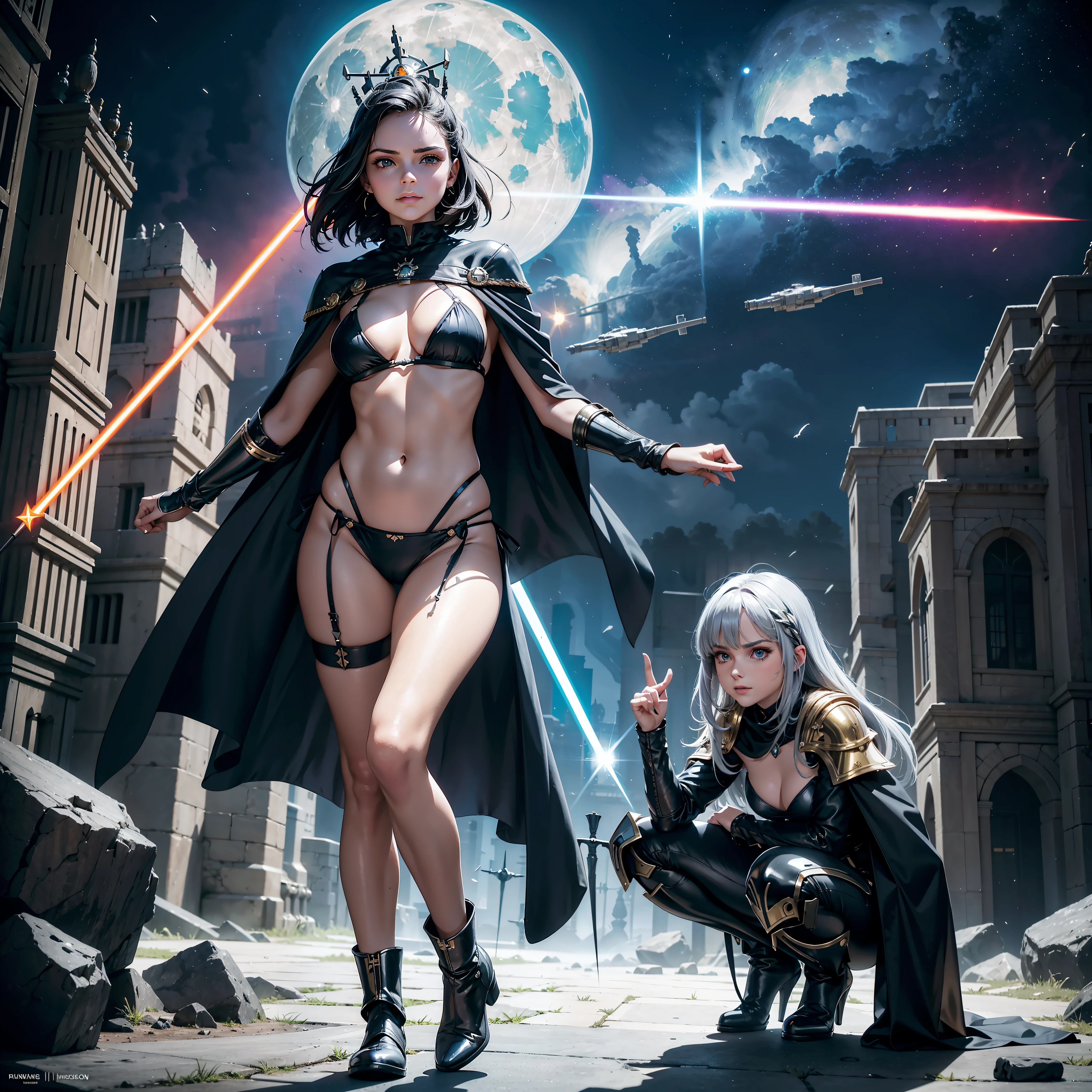 Lower:1.3 near:1.4 dazzling moon dark night "Xwing Star-Wars BattleShip Queen 6PO" Futuristic Scene "Heavy Metal" Diplomatic conceptual glamorous females pure symmetrical oily athletes 38years aesthetic key slow walking playing Cosplay "Princess Laia:1.4" "Daisy Ridley:1.3" "Nathalie Portman":1.4 Baroque body faces cheekbones effects glow sad:1.4 embarrassed max saturated:1.4 lazuli-goute-entre beautiful:1.4 eyes:1.4 opals black pupils turquoise irises sapphires mouth open teeth obvious smiles hairstyles ecstatic fringes:1.4 clavicles jacket jacket floating jacket fixed shoulders:open cape levitating shirt jaket white papillotes lace arm hand + thumb-4finger-5nail corsait gothic navy thick leathers bikini supports various breasts pointed:1.4 satin skirt:1.4 matching bristles wide spinels navel:1.4 waist chastity belt:1.4 silver adorned padlock Gold lock garters scarlet pubis-hairy obvious indigo underwear thighs legs bulky stainless steel boots gothic ornate onyx ruby invokes delicate Toys CGSCOSITY robots sunLight luminescence ultra pro-photorealistic optimal qualities precise details:1.4 DSLR max resolution colors-coded perfection improved graduated Octane rendered UHD XT3 16K DSLR HDR UnrealEngine5 real shadows 3dcg analog sharpness:1.1 (EOS R6 135mm 1/1250s f/2.8 ISO400) C3PO fullbodye "Darth Vader" Mechanized adaptable gadjet Carbonites rune mannequins "Bruce Weber" girls raw supports fully dressed in armor chrome Mandalorian heavy metallized covered flat brass fathoms richly decorated brass:1.2 Pearl ornate embroidered glyphs lava weapon plasma Tourmaline silver engravings lava incandescent space DeathStar xwing-fire-shoot-laser depths:1.3 ultra background:1.3 equirectangular 360 [(masterpiece:1.3) (Willi Baumeister:1.1) (John T. Biggers:1.2)::17 DoF Alessandro Casagrande, Greg Rutkowski, Sally Mann, Guweiz and James Jean, tattoo Michelangelo nsfw etc.