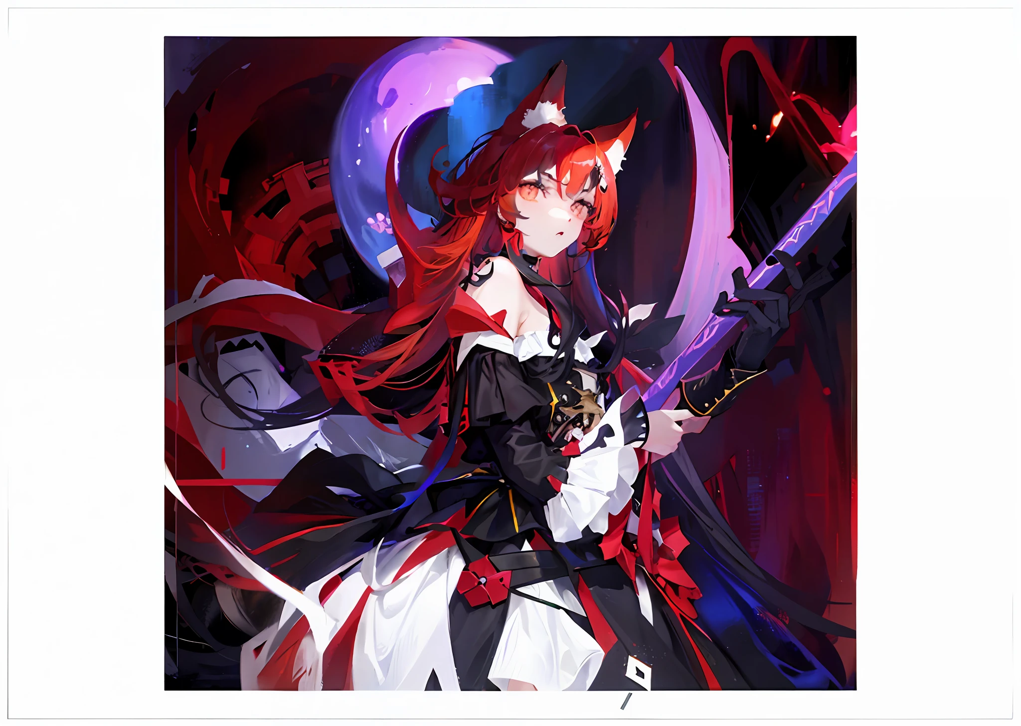 Red hair, red fox ears