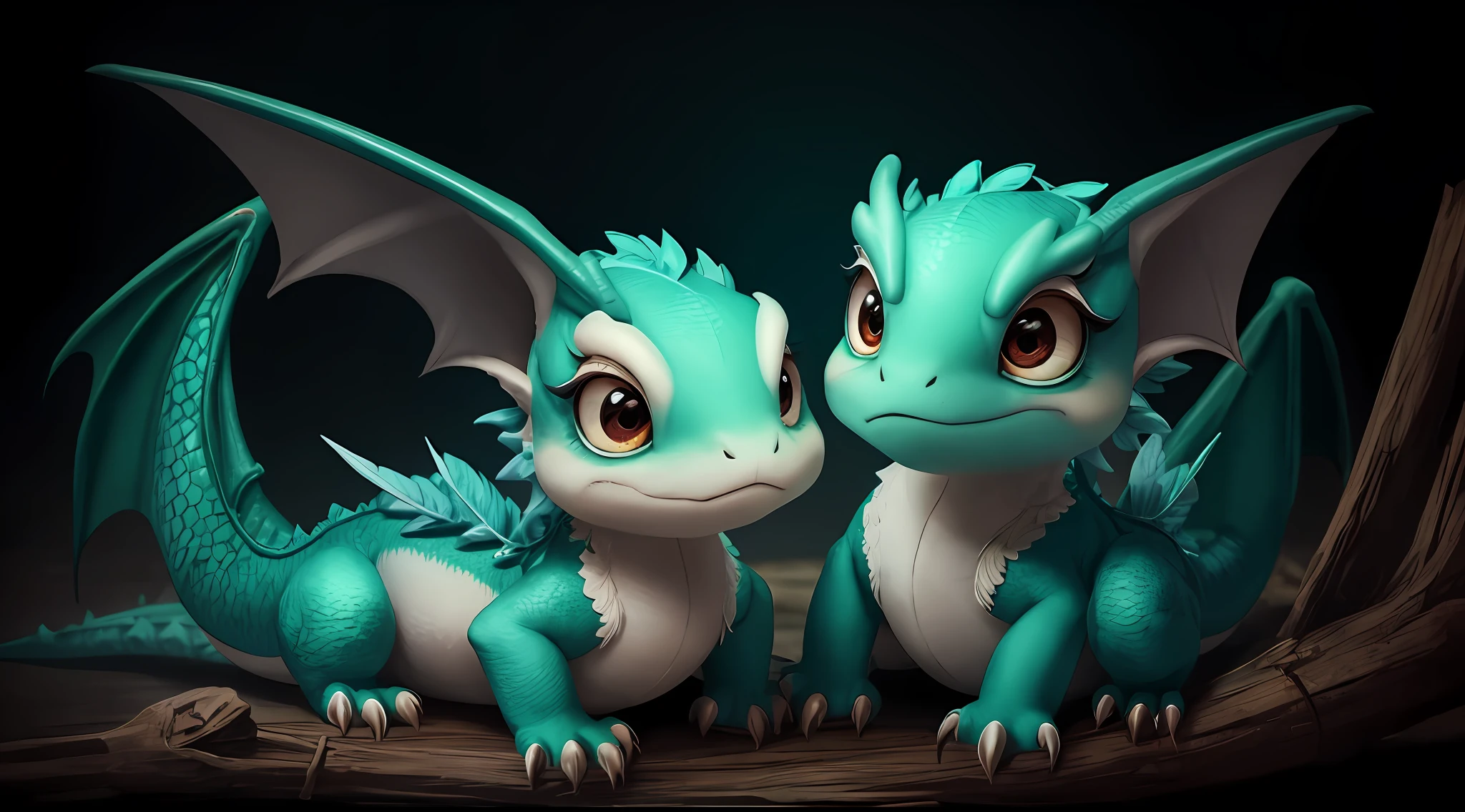 Baby dragon, feathers, cute wide eyes, love, tenderness