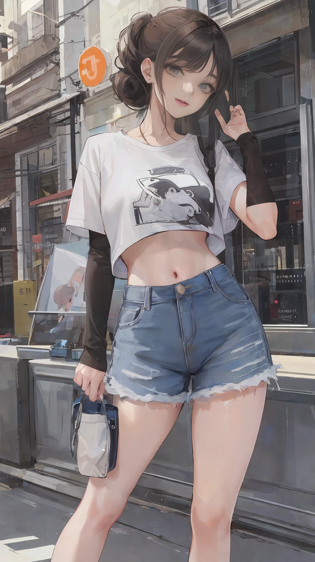 ((Best Quality, 8K, Masterpiece: 1.3)), 1girl, Superb Body, (Casual Hairstyle, ), Casual Clothes, Super Fine Face, Detailed Eyes, Smile, Home, Full Body Shot