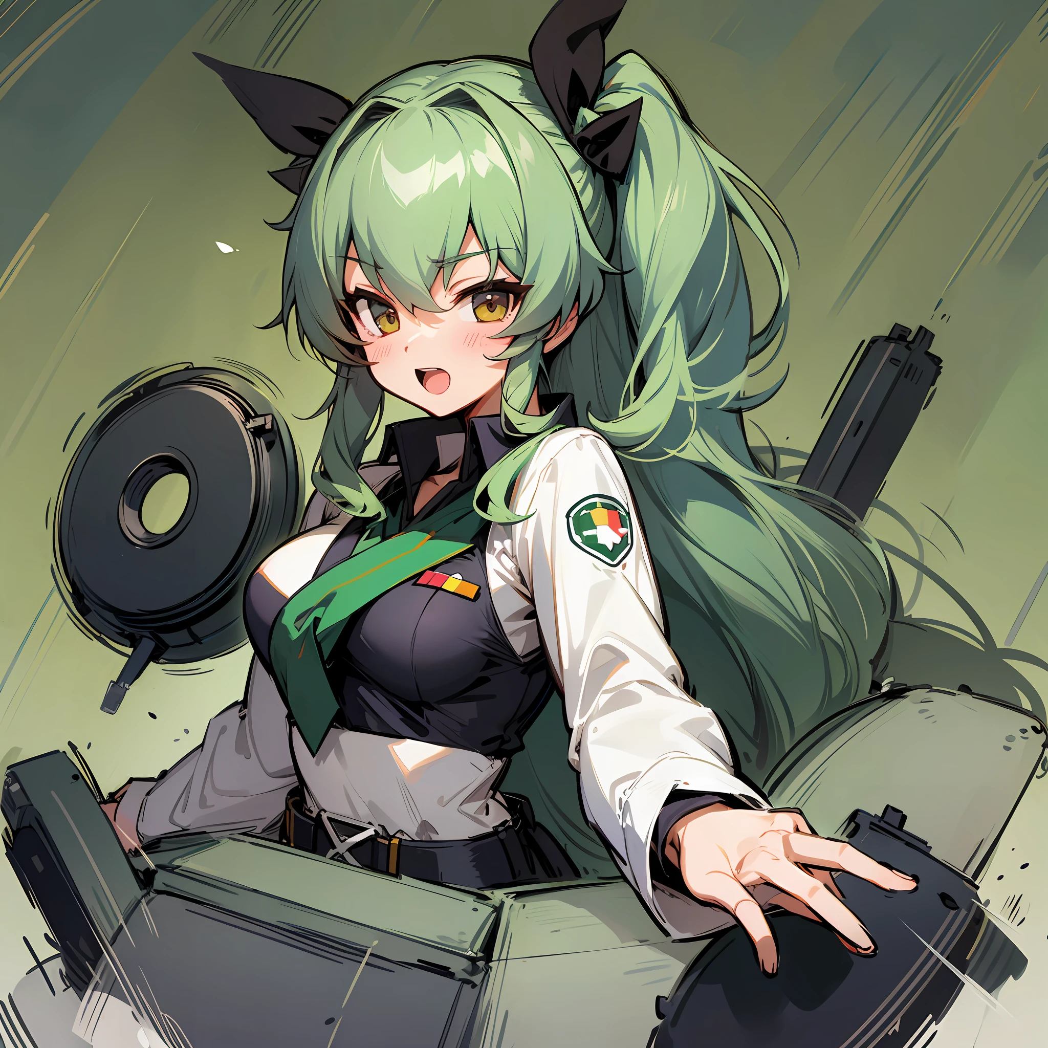 anchovy from girls und panzer draw in anime style --auto --s2