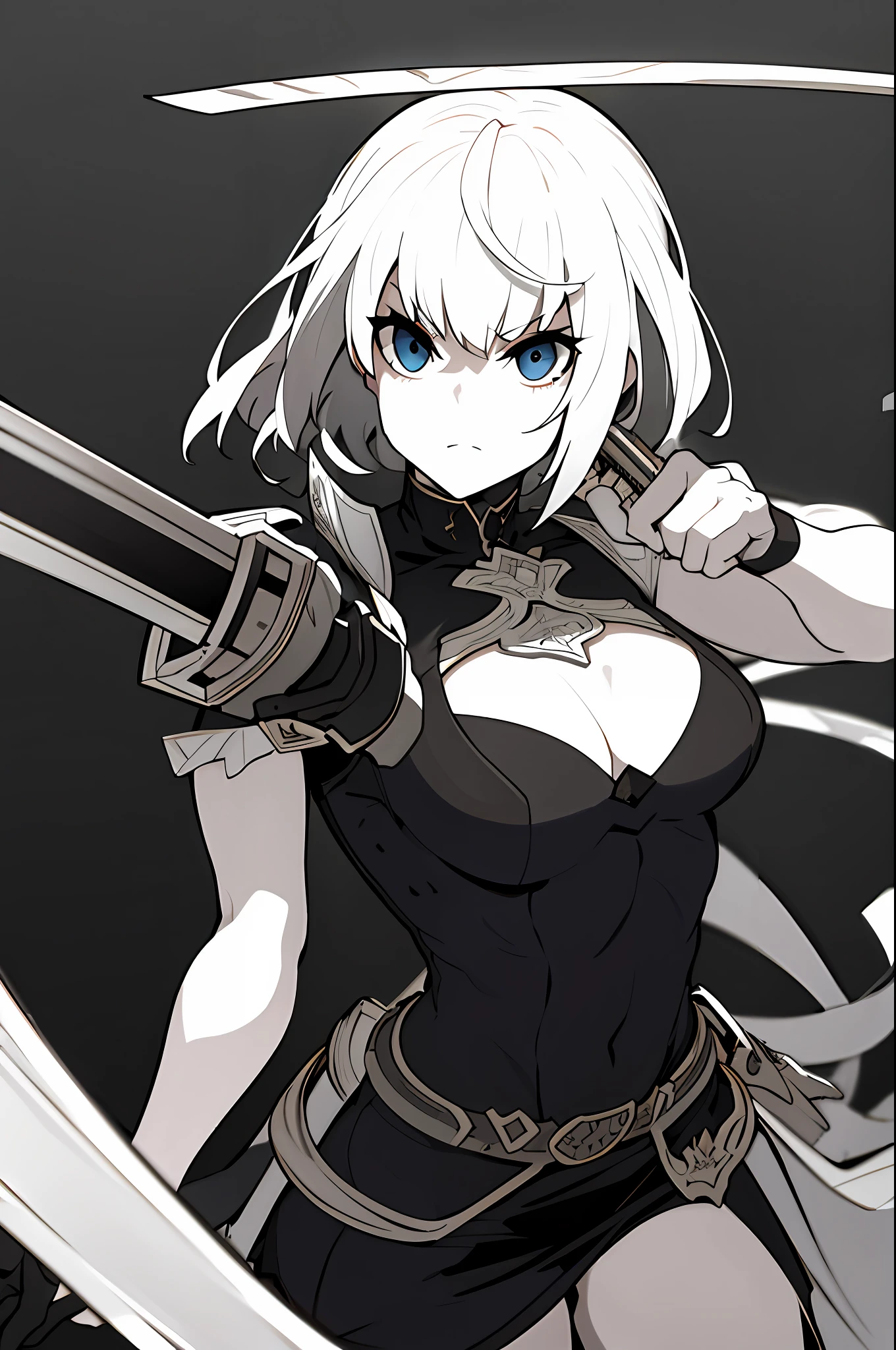 With sword, firm and strong look in one night.