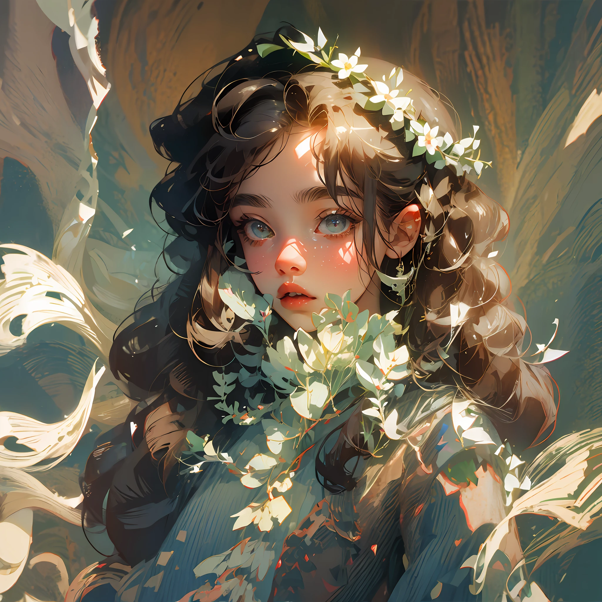 beautiful curly hair girl --auto --s2