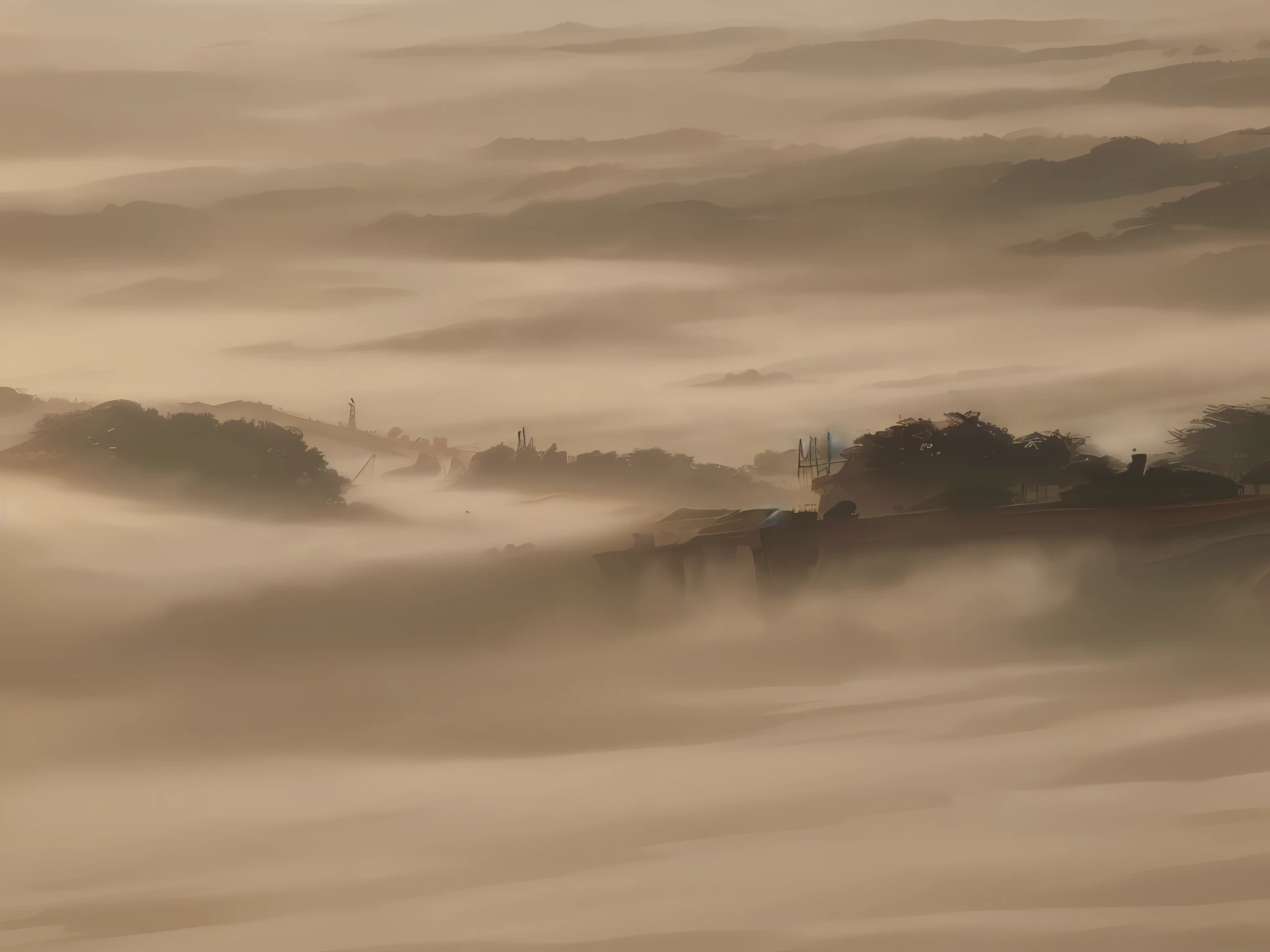 there is a boat that is floating in the water on a foggy day, the morning river, water fog, river in the background, wide angle river, water mist, mist floats in the air, foggy water, foggy photo 8 k, water mists, (mist), misty environment, foggy day outside, foggy weather atmosphere, misty morning, mist, mists