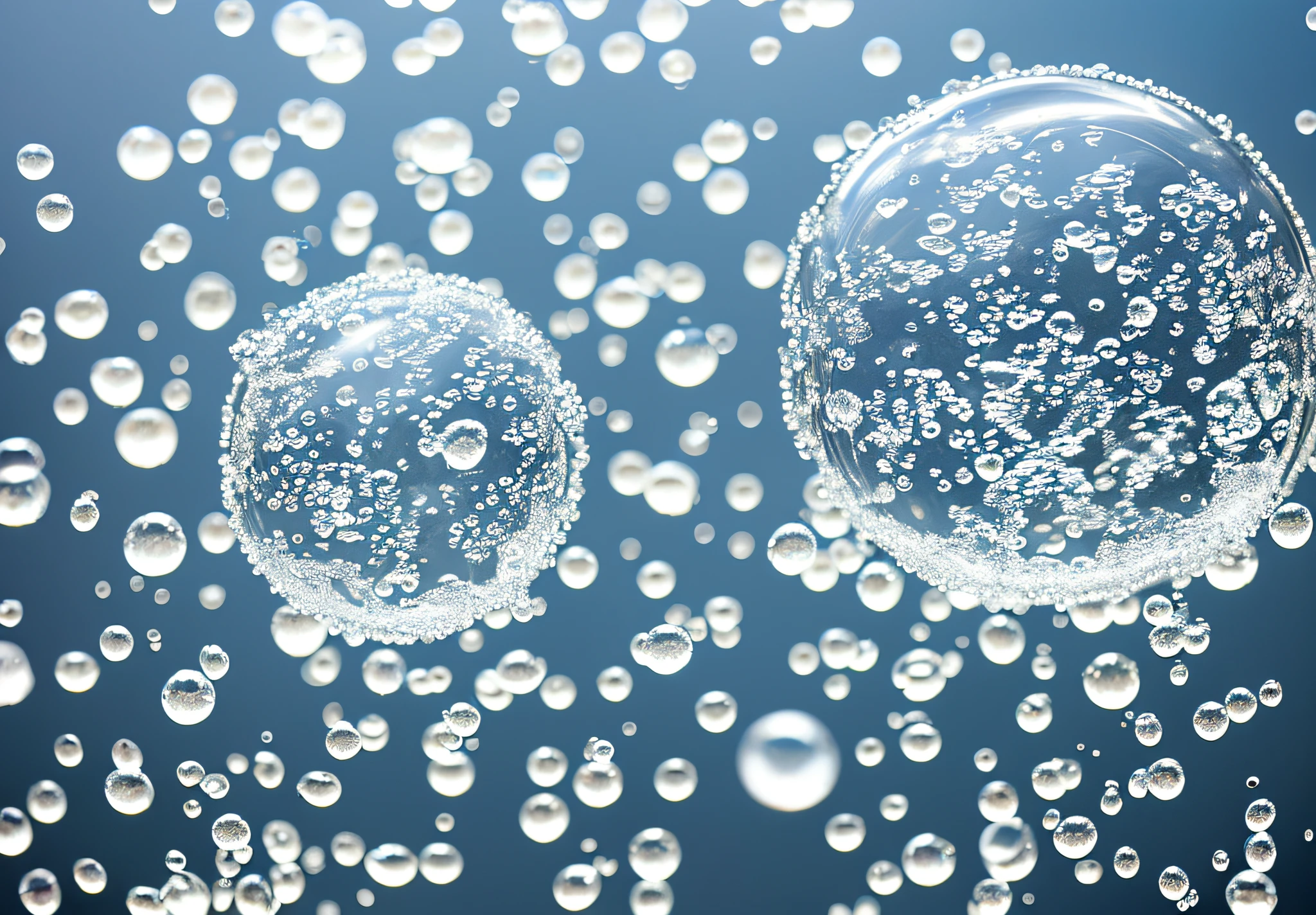 soda bubbles bubble drops of water transparent