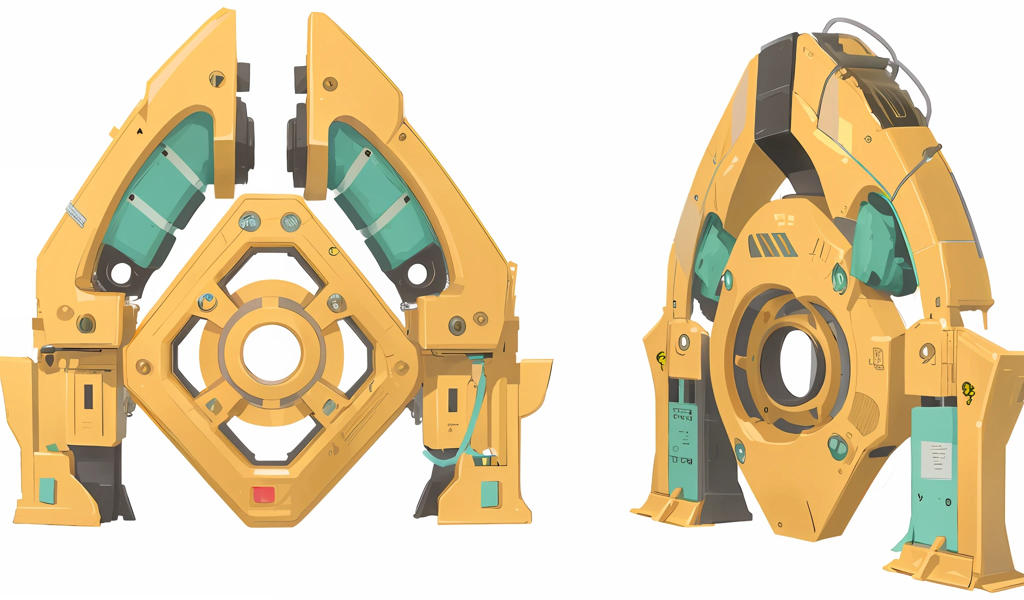 Tech item icon, front, side