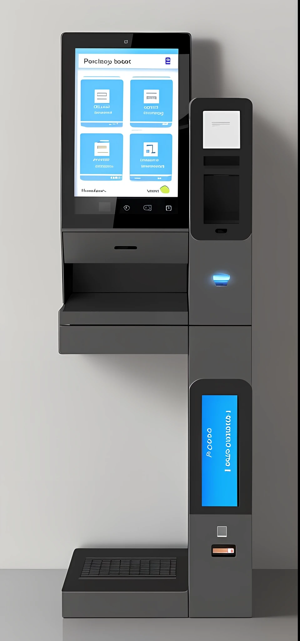 Library, self book-borrowing machine, self-service equipment, self-service borrowing and returning machine, 1 touch screen, simple design, card reader, RFID, face recognition