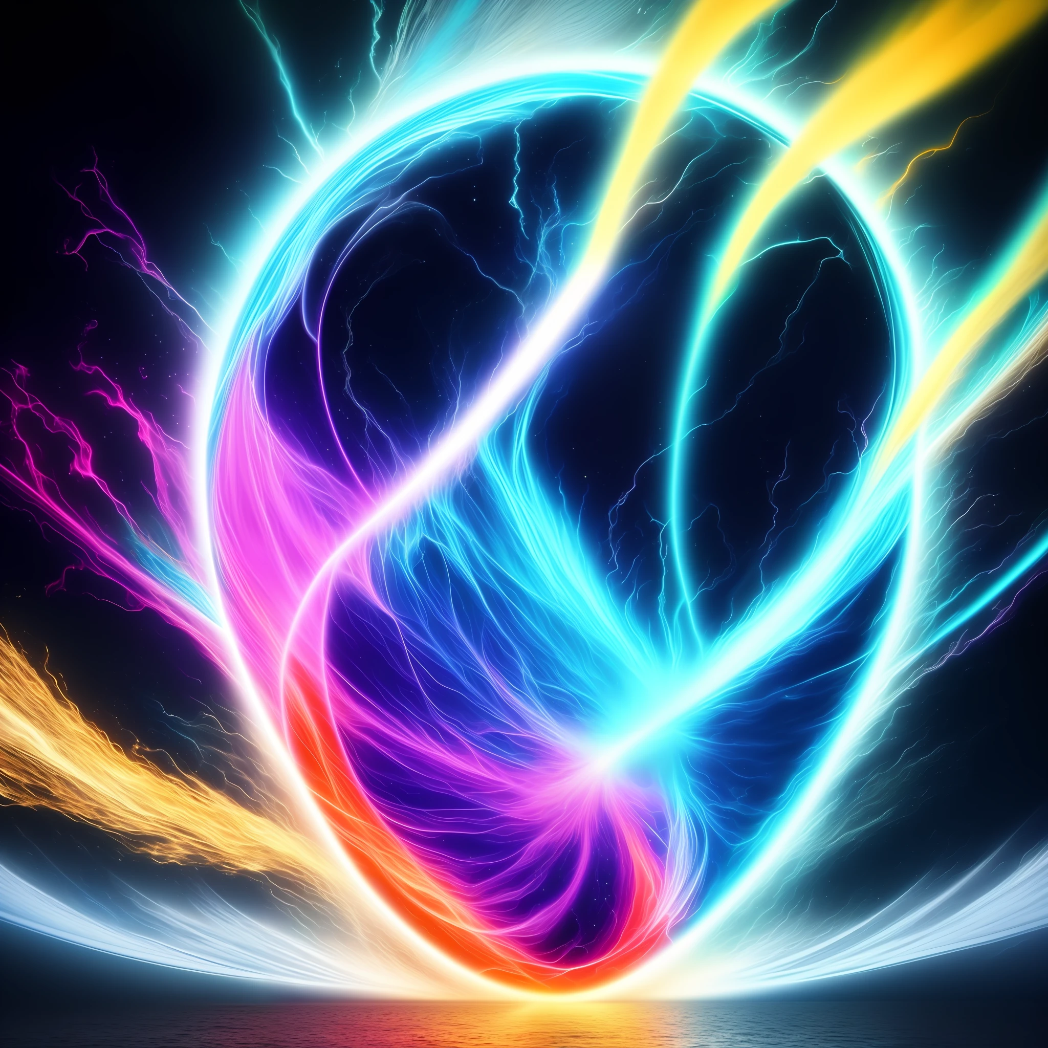 My beating heart, poster art by Thomas Aquinas Daly , [:anime line art:0.2], Crystal and Energy and Light themed, epic splash art , plasticien, , abstract