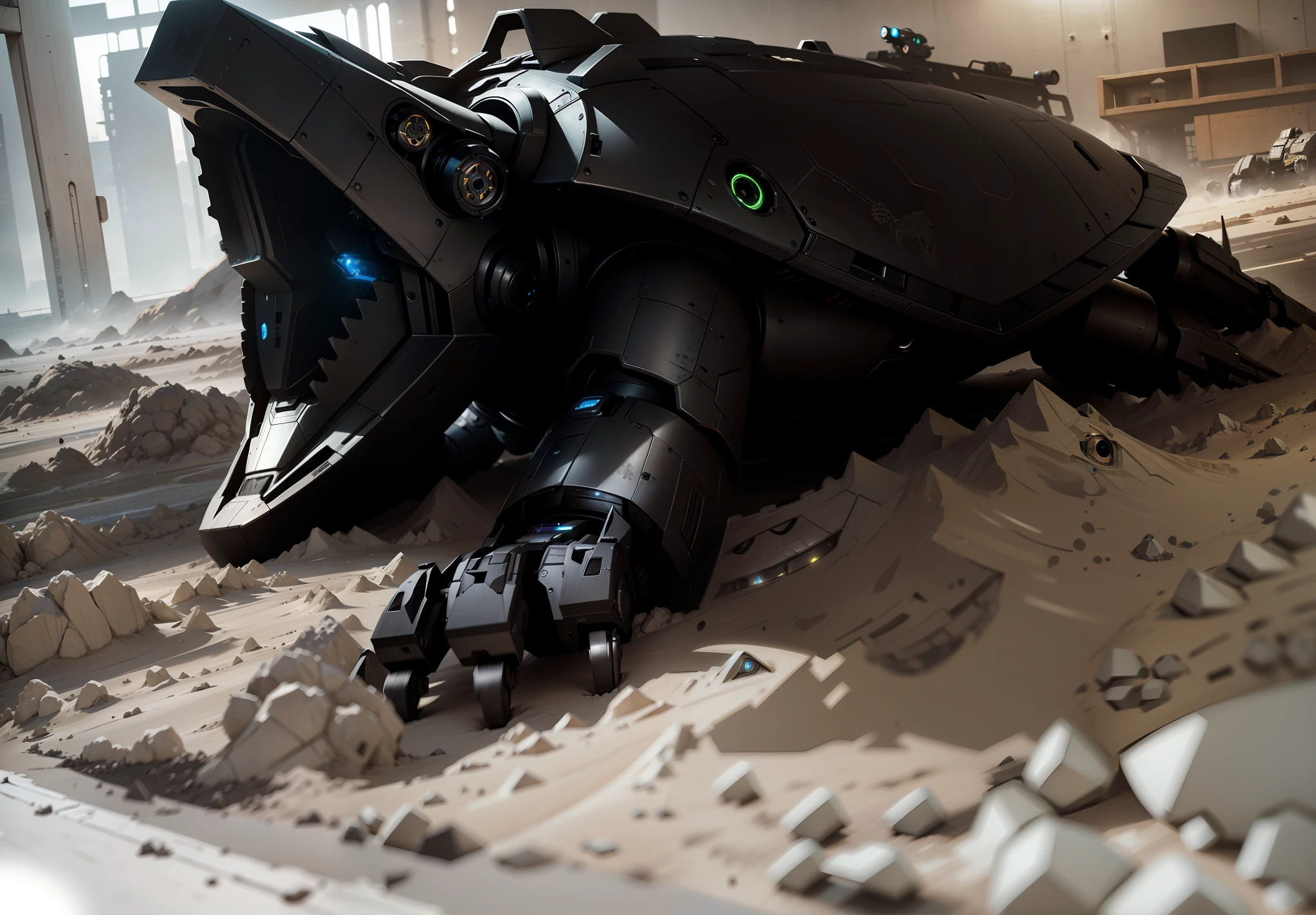cyber snapping turtle, mecha snapping turtle, biomechanics, mshn robot turtle, surreal, steel, intricate design with fine details, fine details, extremely clear lines, cinematic lighting, photo realism, detailed masterpiece
